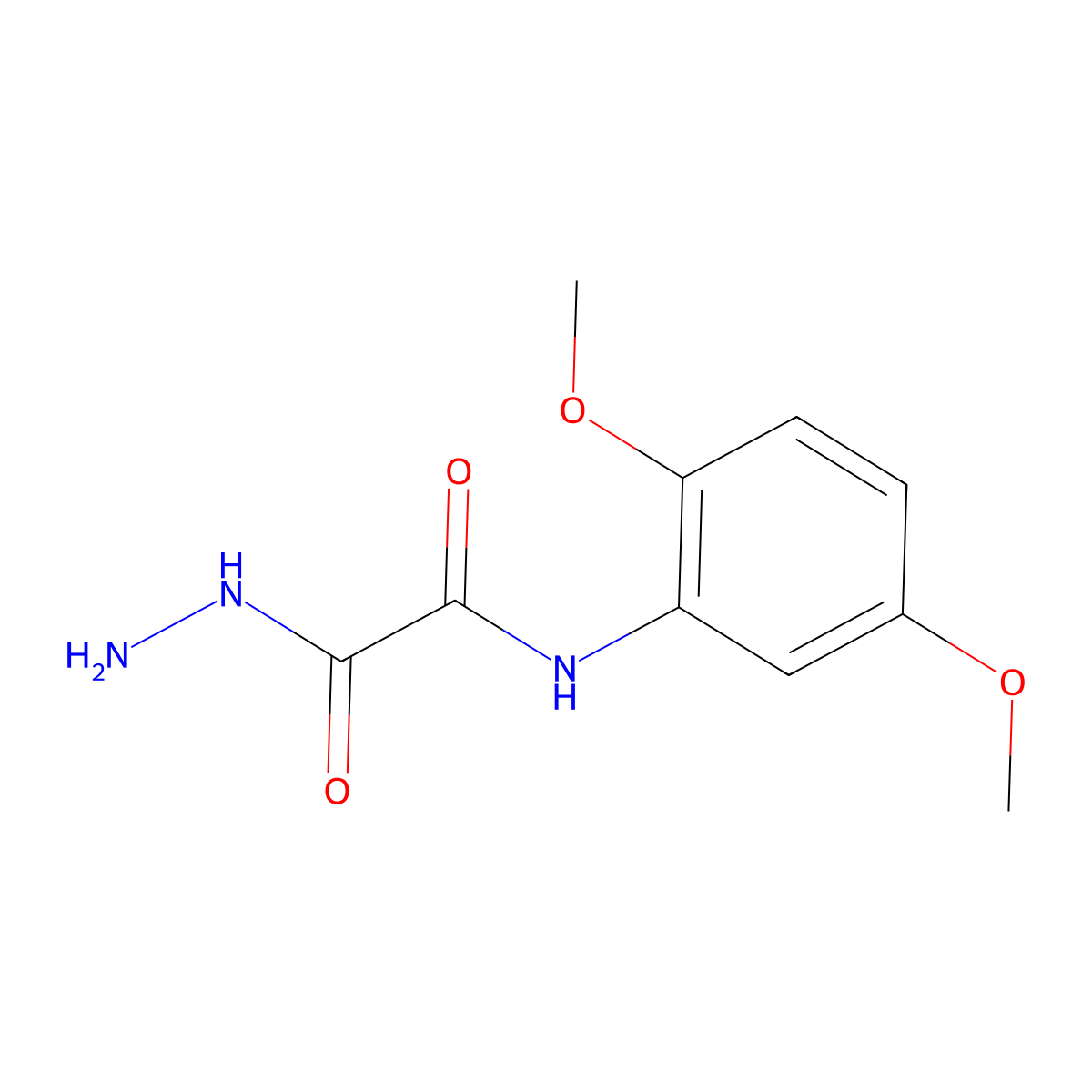 N-(2,5-dimethoxyphenyl)-2-hydrazino-2-oxoacetamide molecular structure, CAS 147944-81-8