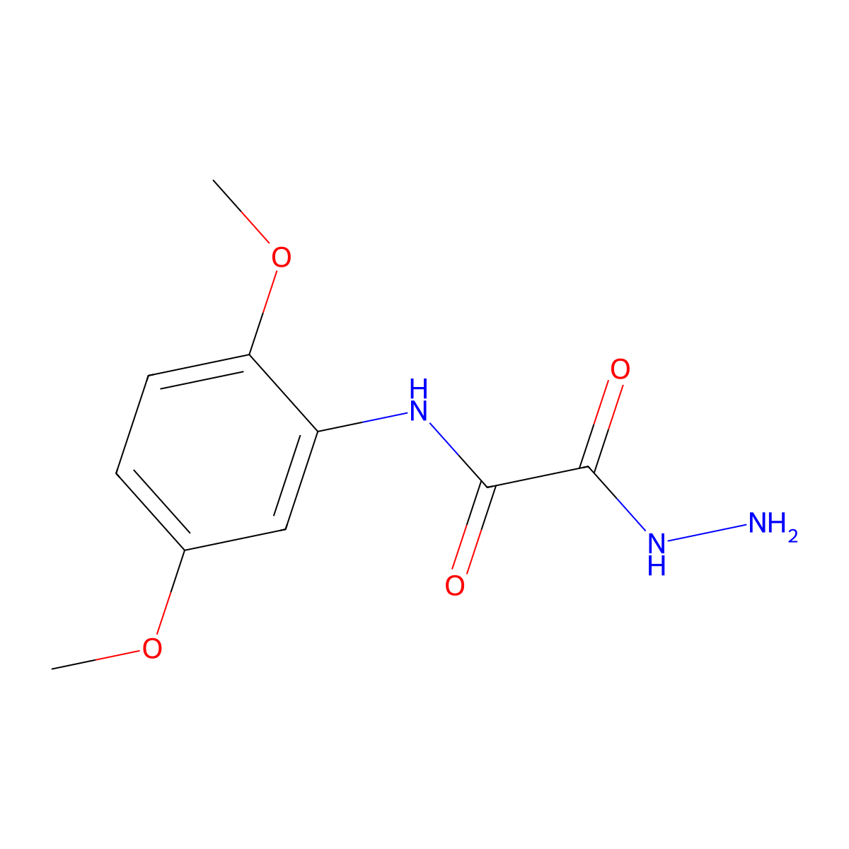 N-(2,5-dimethoxyphenyl)-2-hydrazino-2-oxoacetamide molecular structure, CAS 147944-81-8