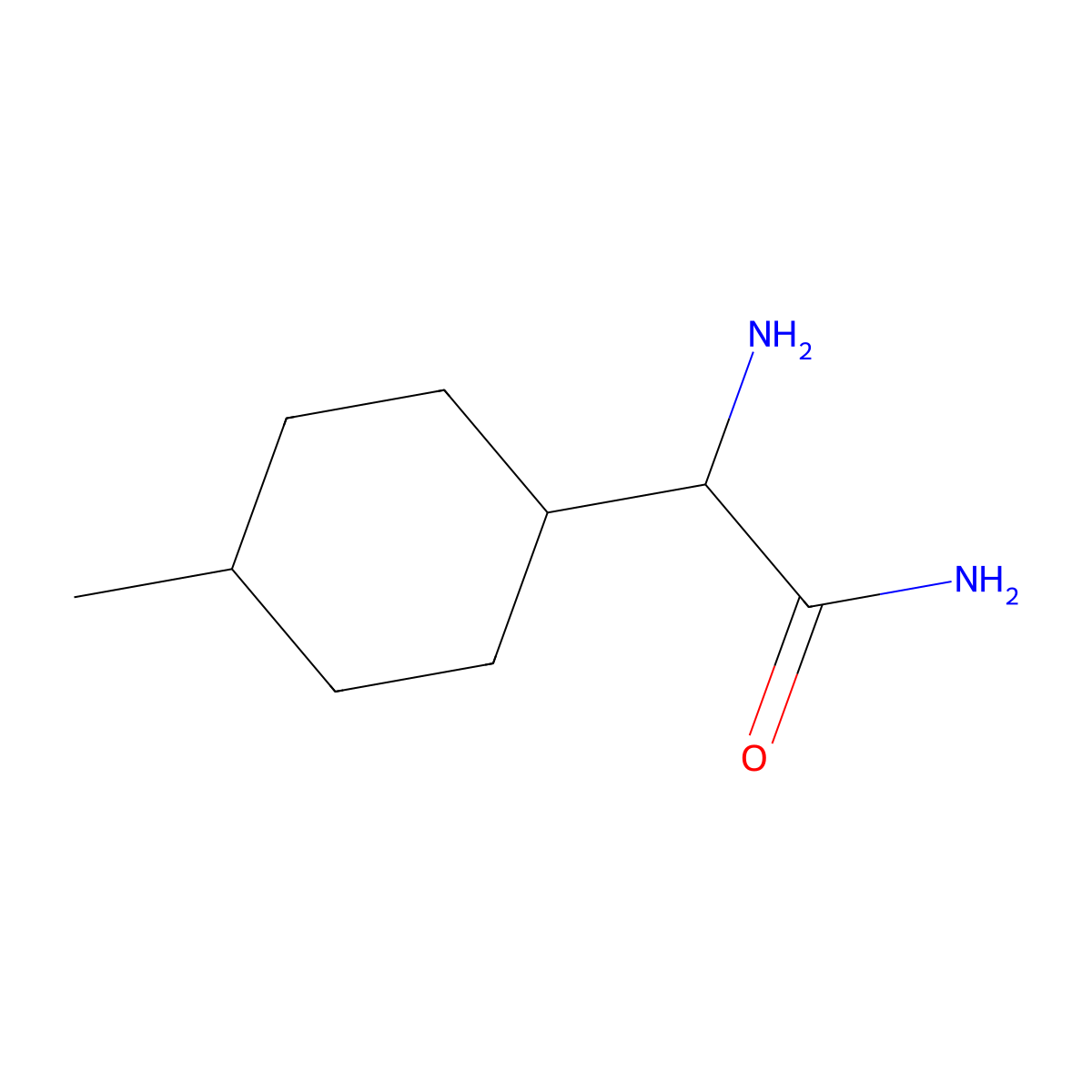 2-Amino-2-(4-methylcyclohexyl)acetamide molecular structure, CAS 1479474-62-8