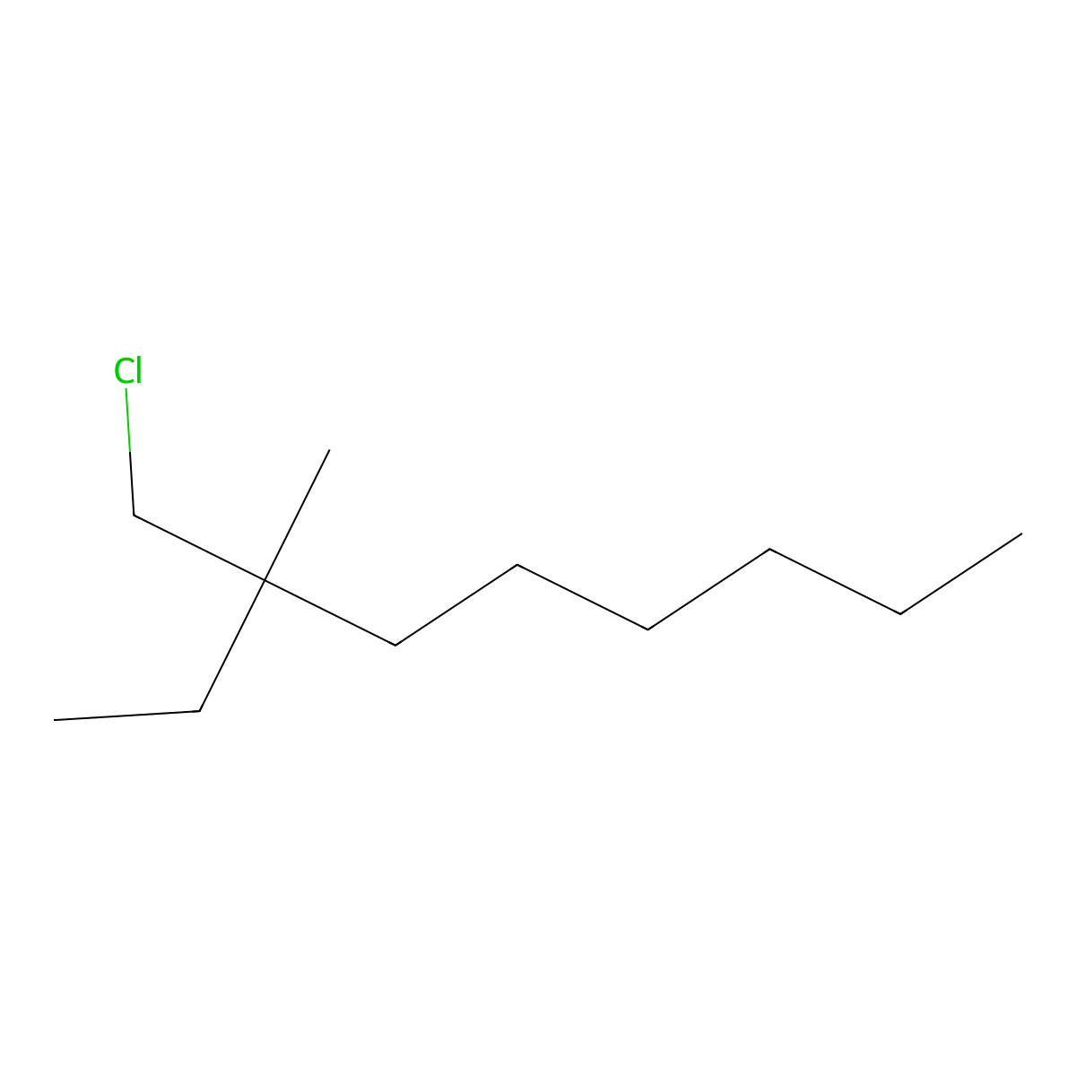 3-(Chloromethyl)-3-methylnonane molecular structure, CAS 1479509-60-8