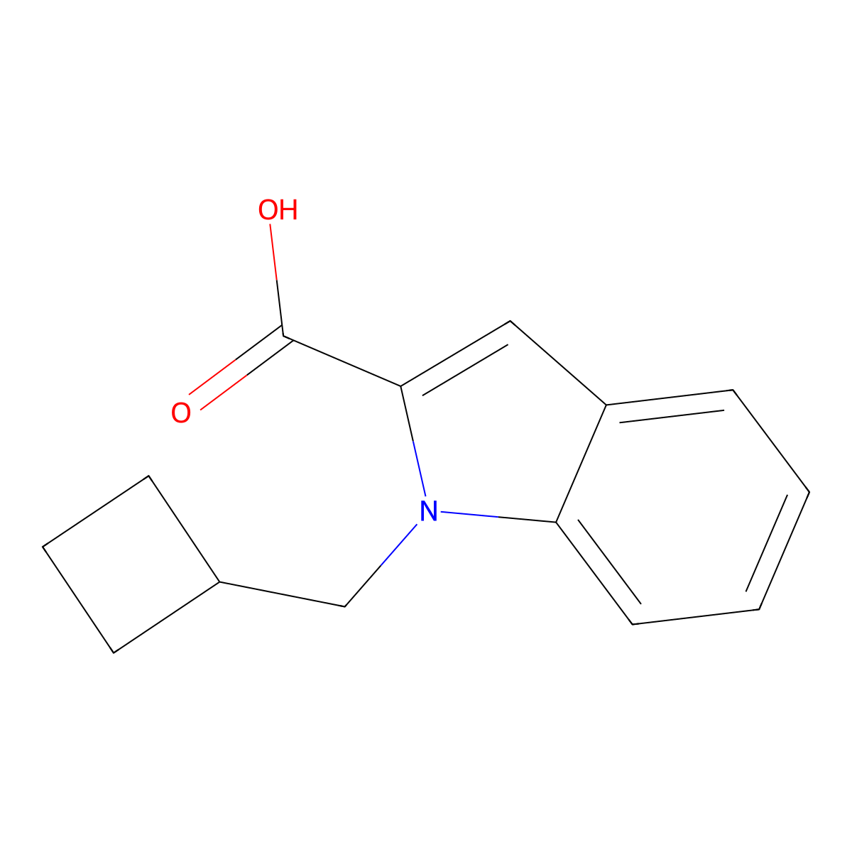 1-(Cyclobutylmethyl)-1H-indole-2-carboxylic acid molecular structure, CAS 1479527-33-7
