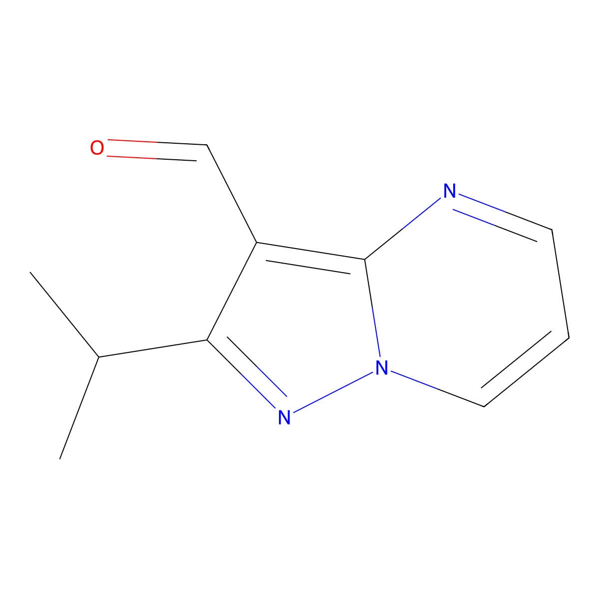 2-(Propan-2-YL)pyrazolo[1,5-A]pyrimidine-3-carbaldehyde molecular structure, CAS 1479547-32-4