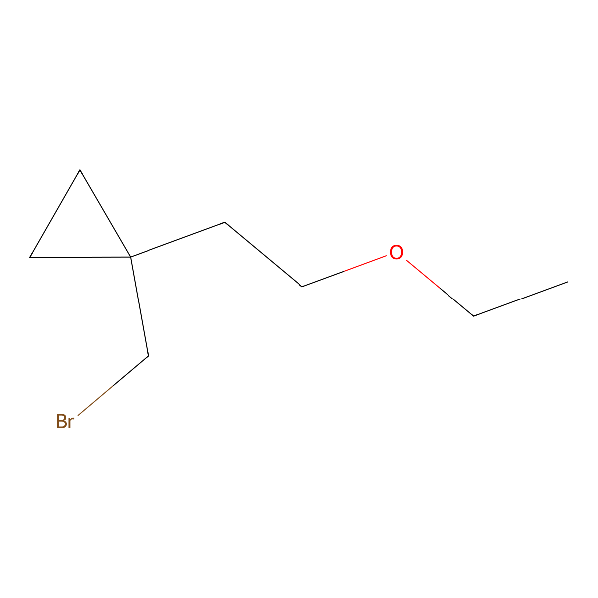 1-(Bromomethyl)-1-(2-ethoxyethyl)cyclopropane molecular structure, CAS 1479556-02-9