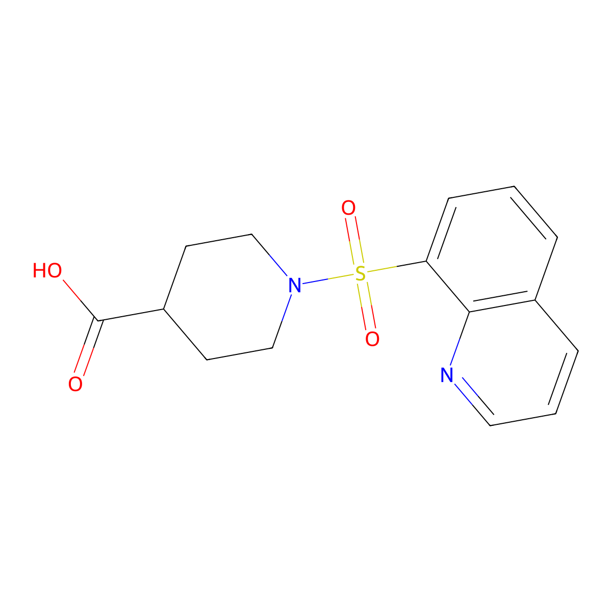 1-(Quinolin-8-ylsulfonyl)piperidine-4-carboxylic acid molecular structure, CAS 147958-99-4