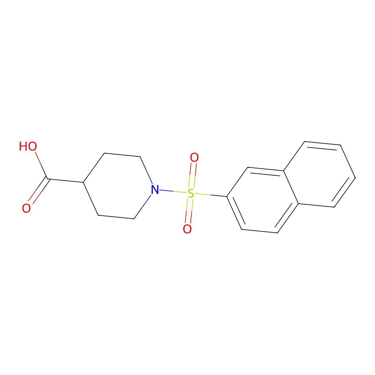 1-(Naphthalene-2-sulfonyl)piperidine-4-carboxylic acid molecular structure, CAS 147959-02-2