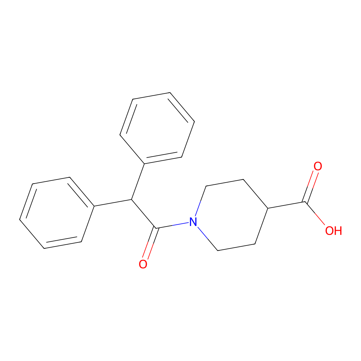 1-(Diphenylacetyl)piperidine-4-carboxylic acid molecular structure, CAS 147959-03-3