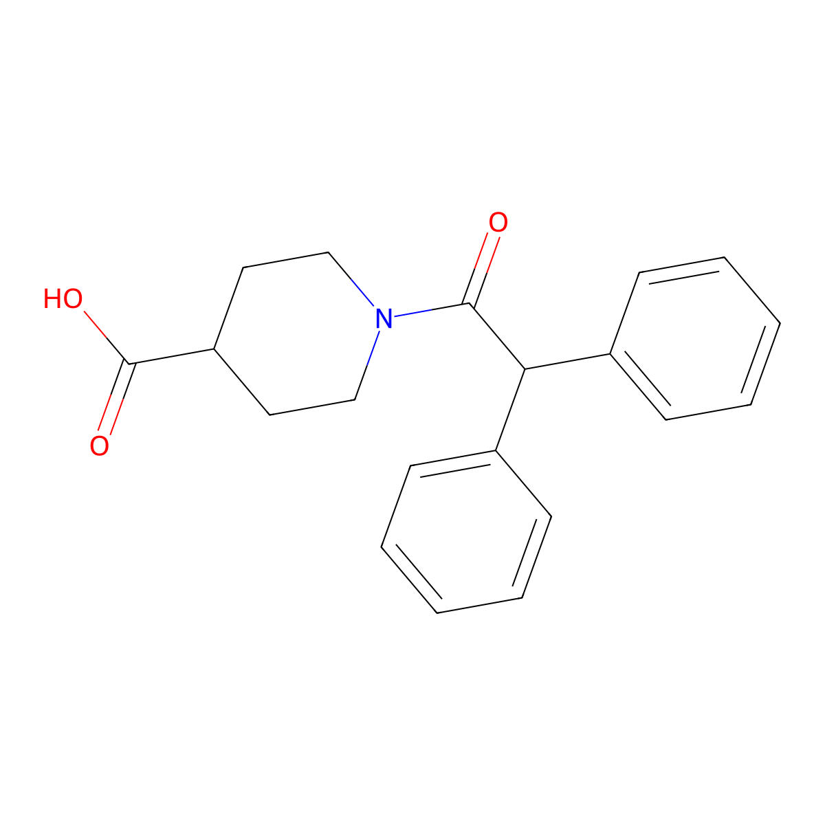 1-(Diphenylacetyl)piperidine-4-carboxylic acid molecular structure, CAS 147959-03-3