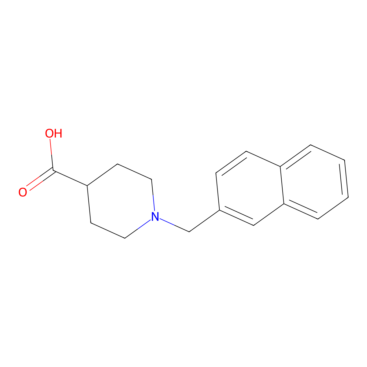 1-(naphthalen-2-ylmethyl)piperidine-4-carboxylic Acid molecular structure, CAS 147959-15-7