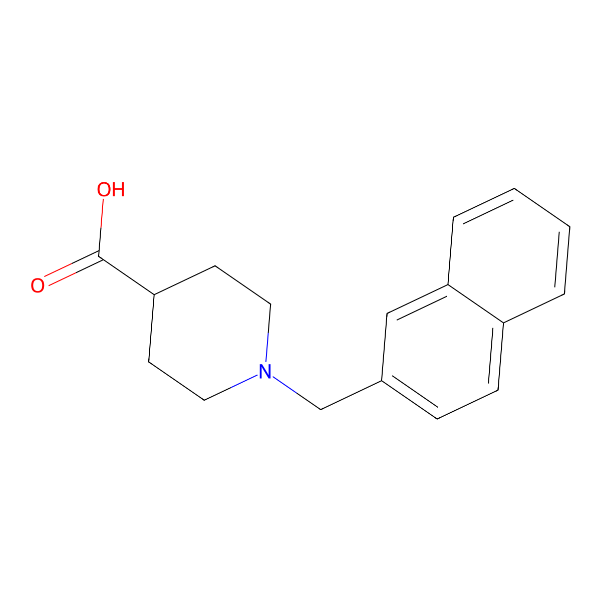 1-(naphthalen-2-ylmethyl)piperidine-4-carboxylic Acid molecular structure, CAS 147959-15-7