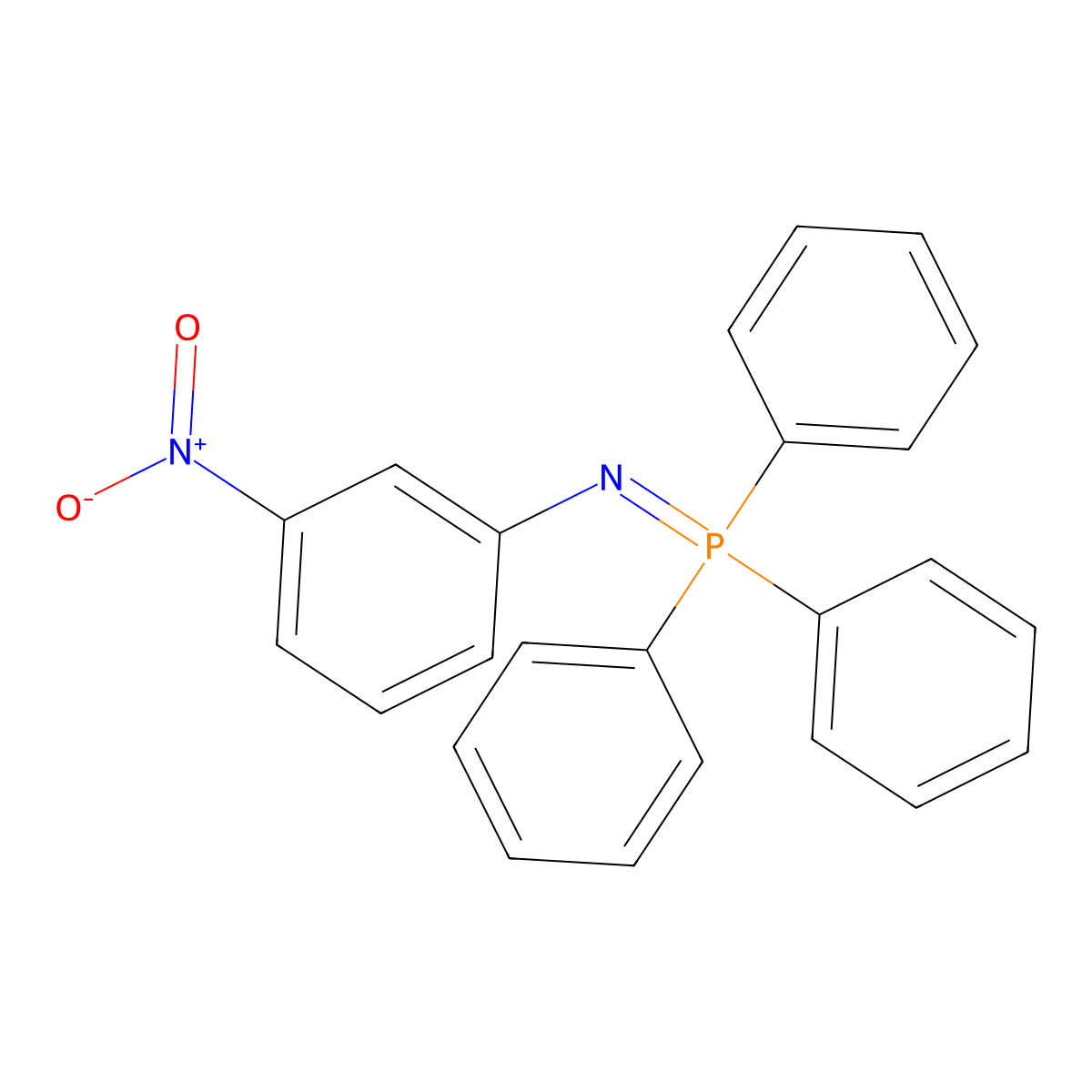 Benzenamine, 3-nitro-N-(triphenylphosphoranylidene)- molecular structure, CAS 14796-86-2