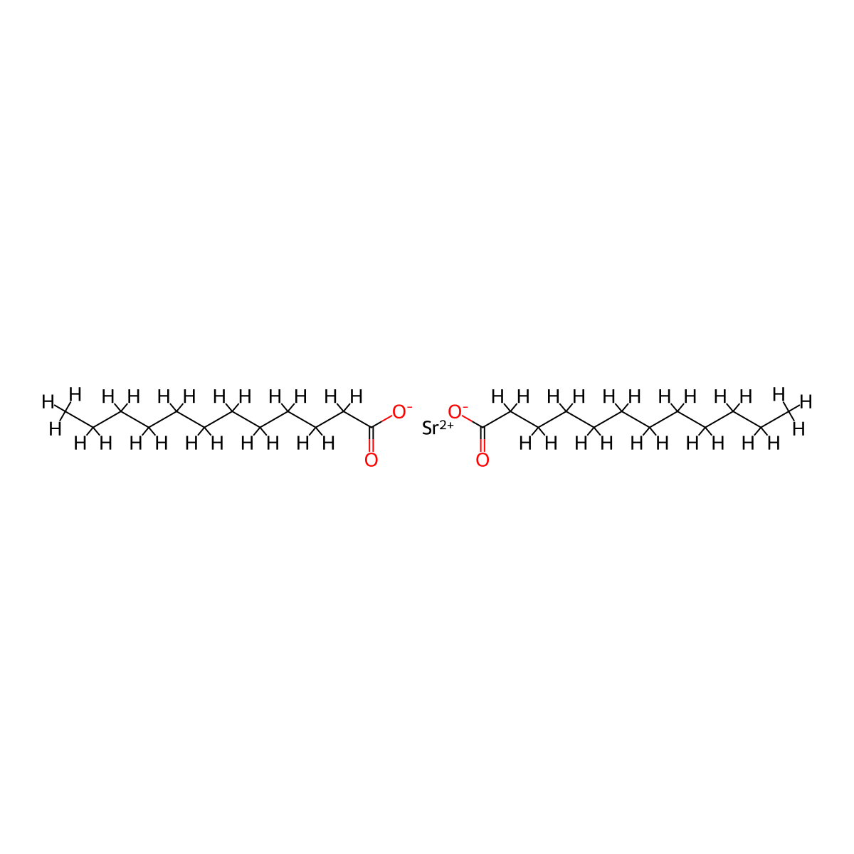 Dodecanoic acid, strontium salt (2:1) molecular structure, CAS 14796-93-1