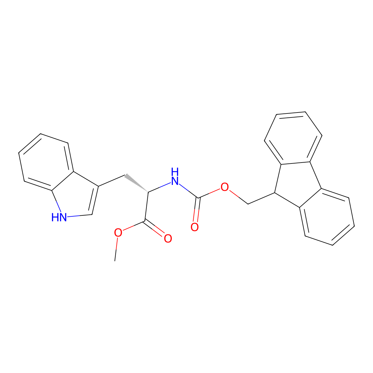 Fmoc-L-Trp-Ome molecular structure, CAS 147960-24-5