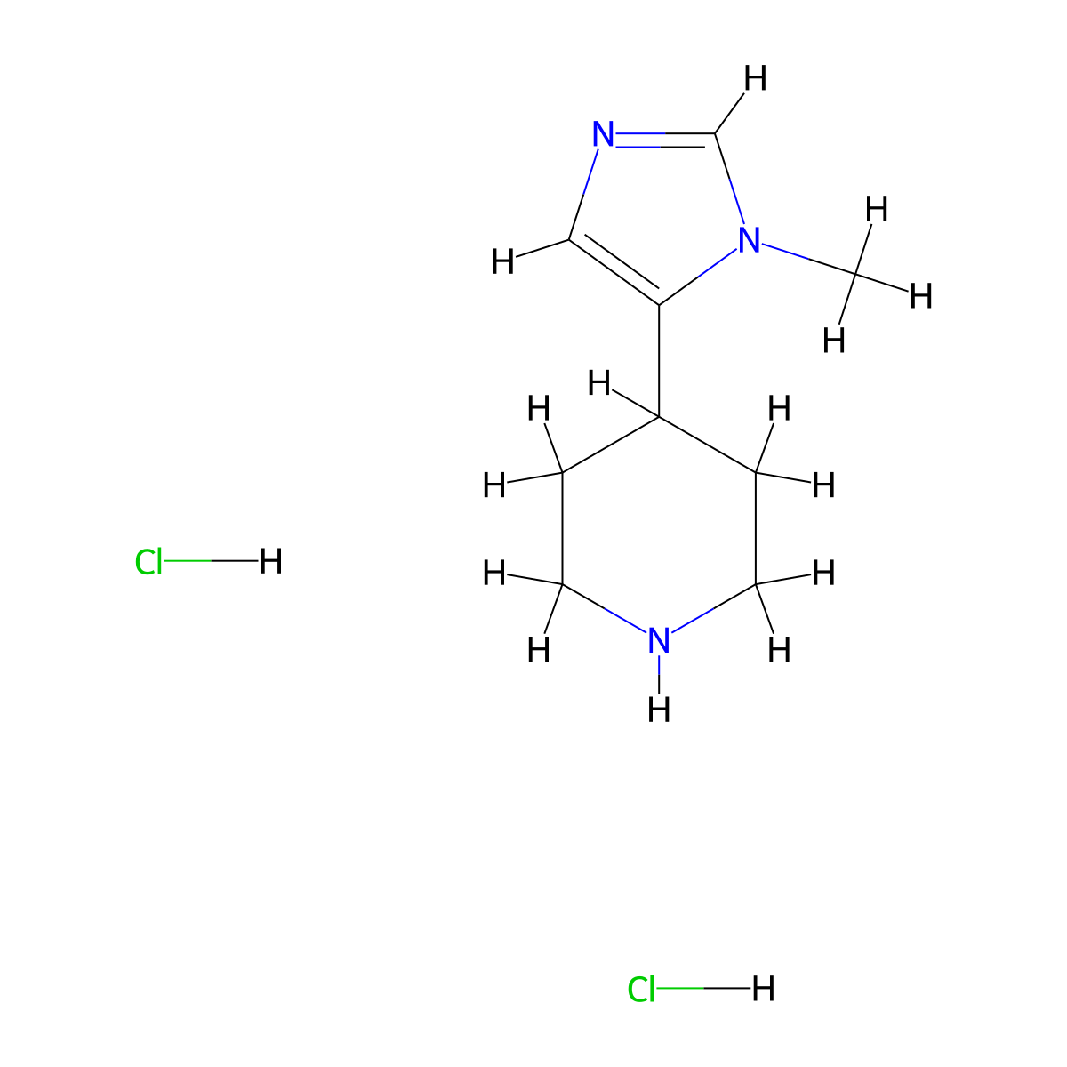 4-(1-Methyl-1H-imidazol-5-YL)piperidine dihydrochloride molecular structure, CAS 147960-50-7