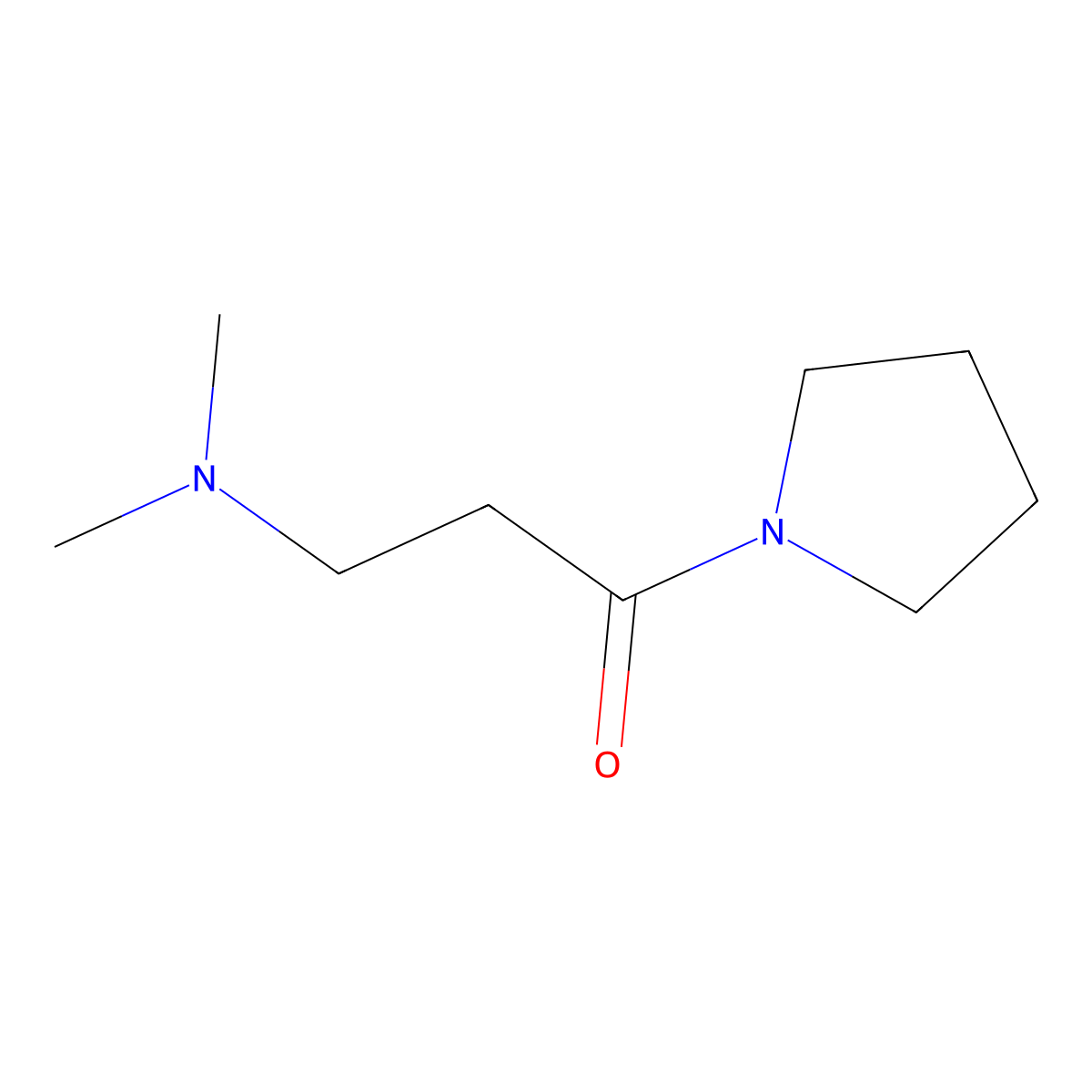3-(Dimethylamino)-1-(pyrrolidin-1-yl)propan-1-one molecular structure, CAS 1479617-38-3