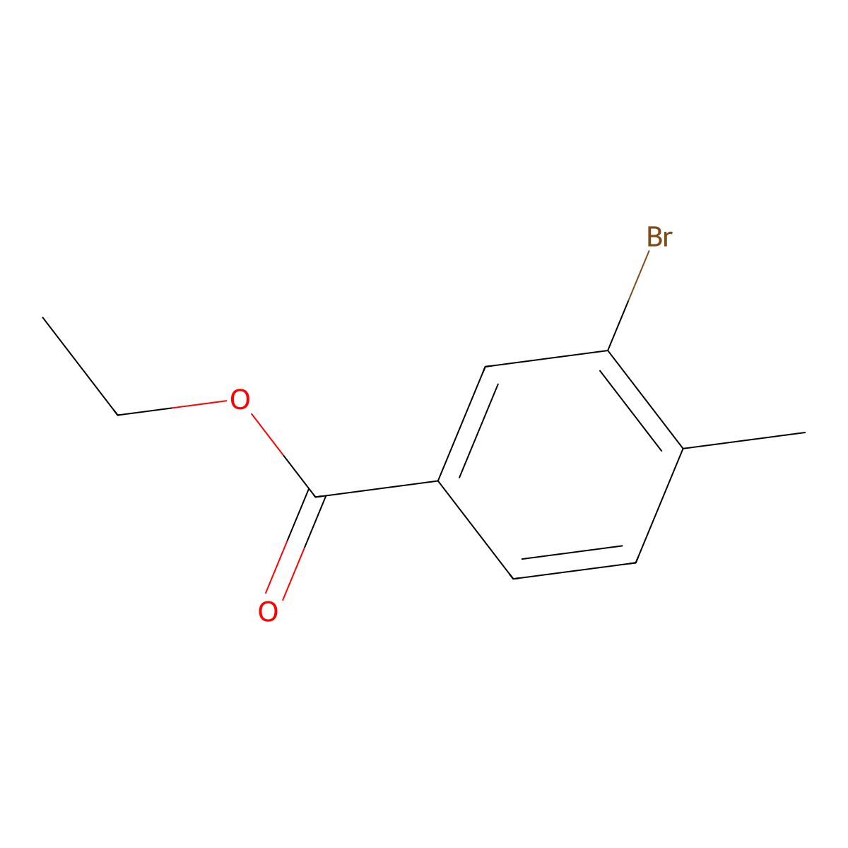 Ethyl 3-bromo-4-methylbenzoate molecular structure, CAS 147962-81-0