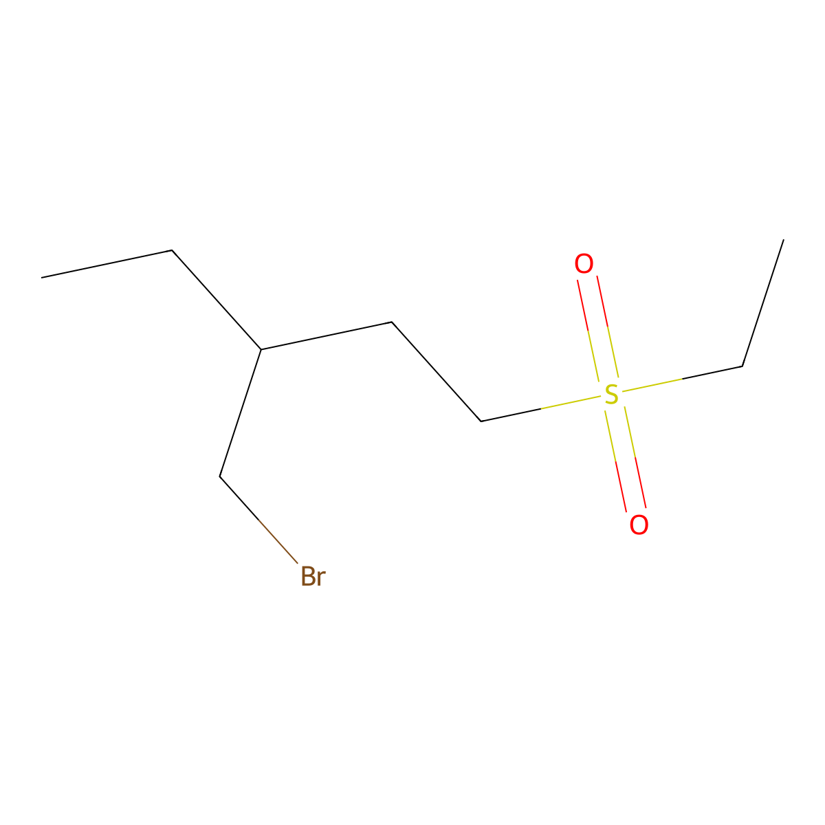 3-(Bromomethyl)-1-(ethylsulfonyl)pentane molecular structure, CAS 1479621-51-6