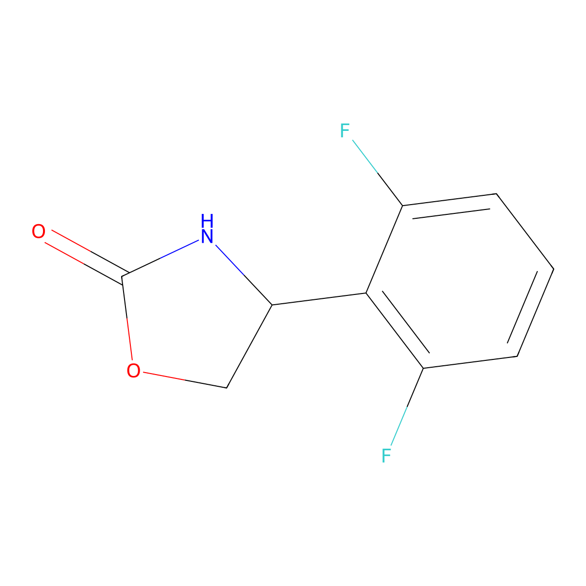 4-(2,6-Difluorophenyl)oxazolidin-2-one molecular structure, CAS 1479628-19-7