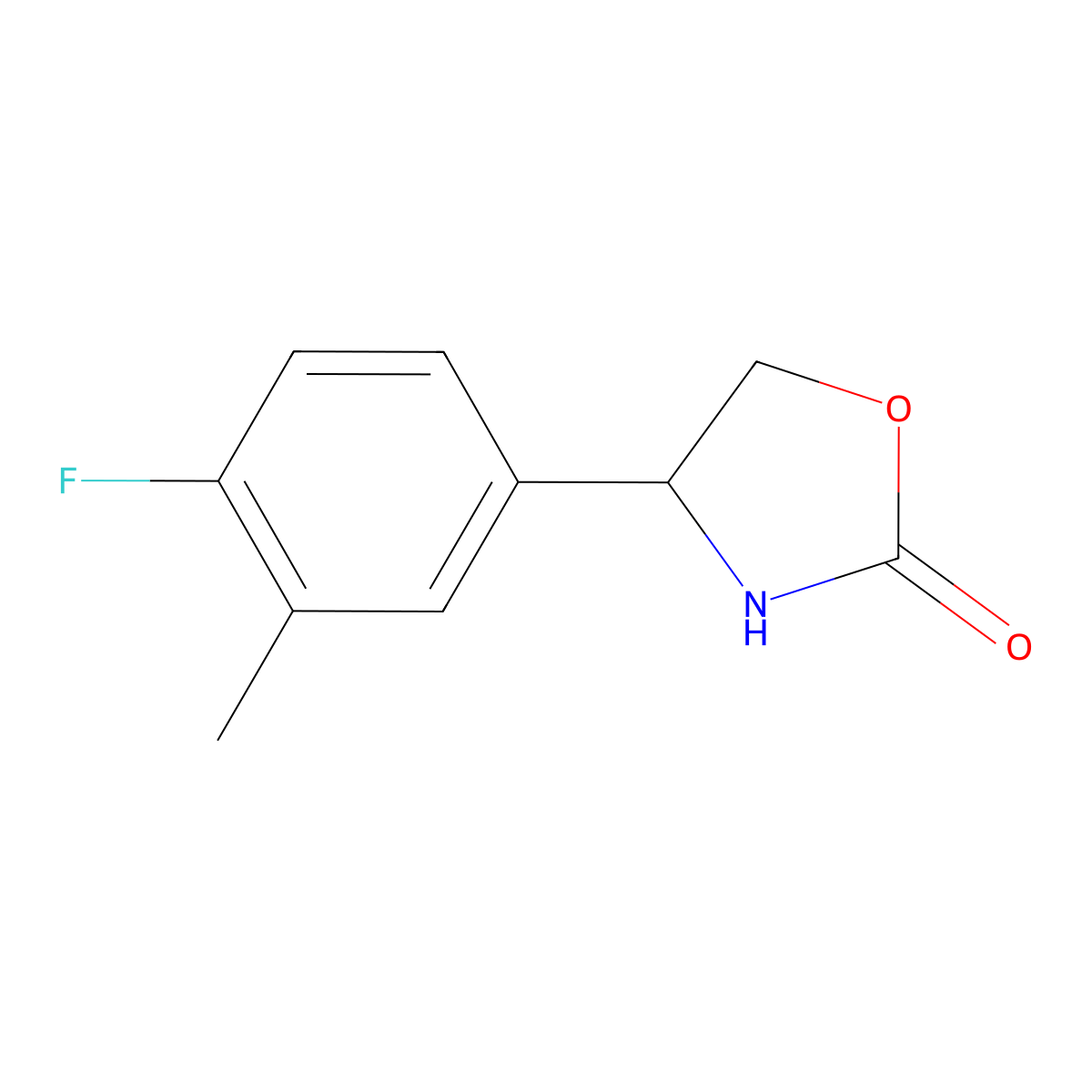 4-(4-Fluoro-3-methylphenyl)oxazolidin-2-one molecular structure, CAS 1479629-58-7