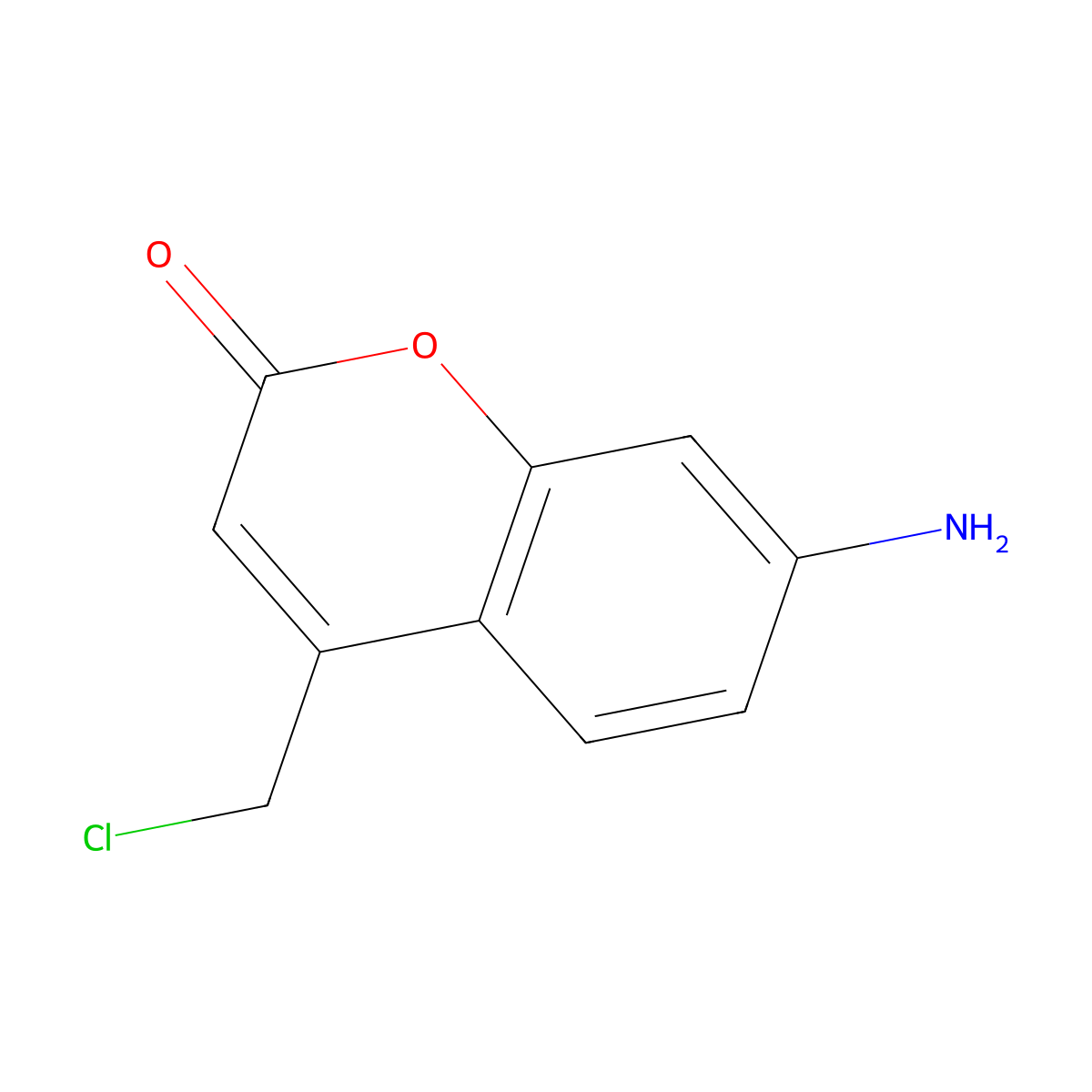 7-Amino-4-chloromethylcoumarin molecular structure, CAS 147963-22-2
