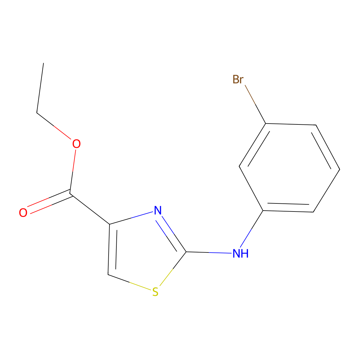 2-(3-Bromoanilino)thiazole-4-carboxylic acid ethyl ester molecular structure, CAS 1479631-46-3