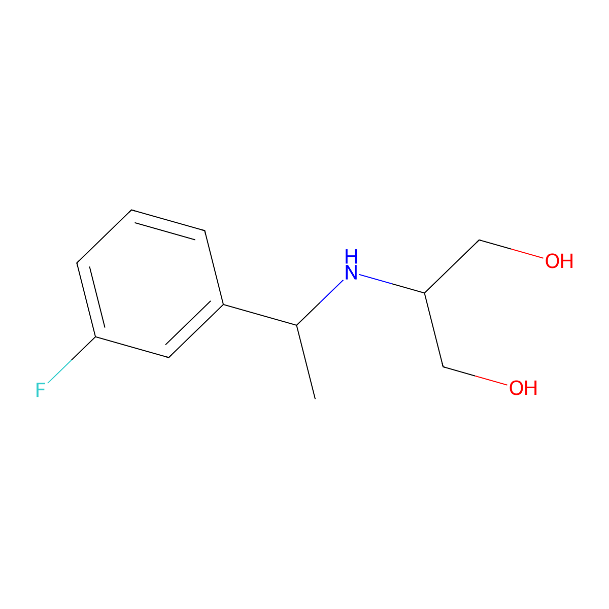 2-{[1-(3-Fluorophenyl)ethyl]amino}propane-1,3-diol molecular structure, CAS 1479640-68-0