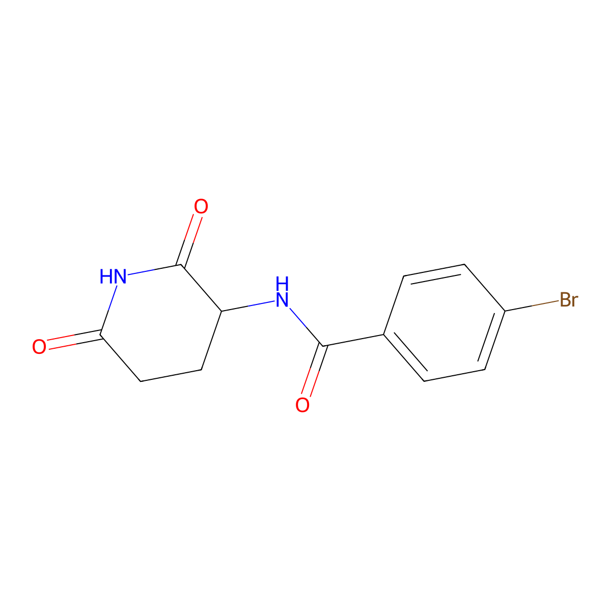 4-bromo-N-(2,6-dioxopiperidin-3-yl)benzamide molecular structure, CAS 1479642-05-1