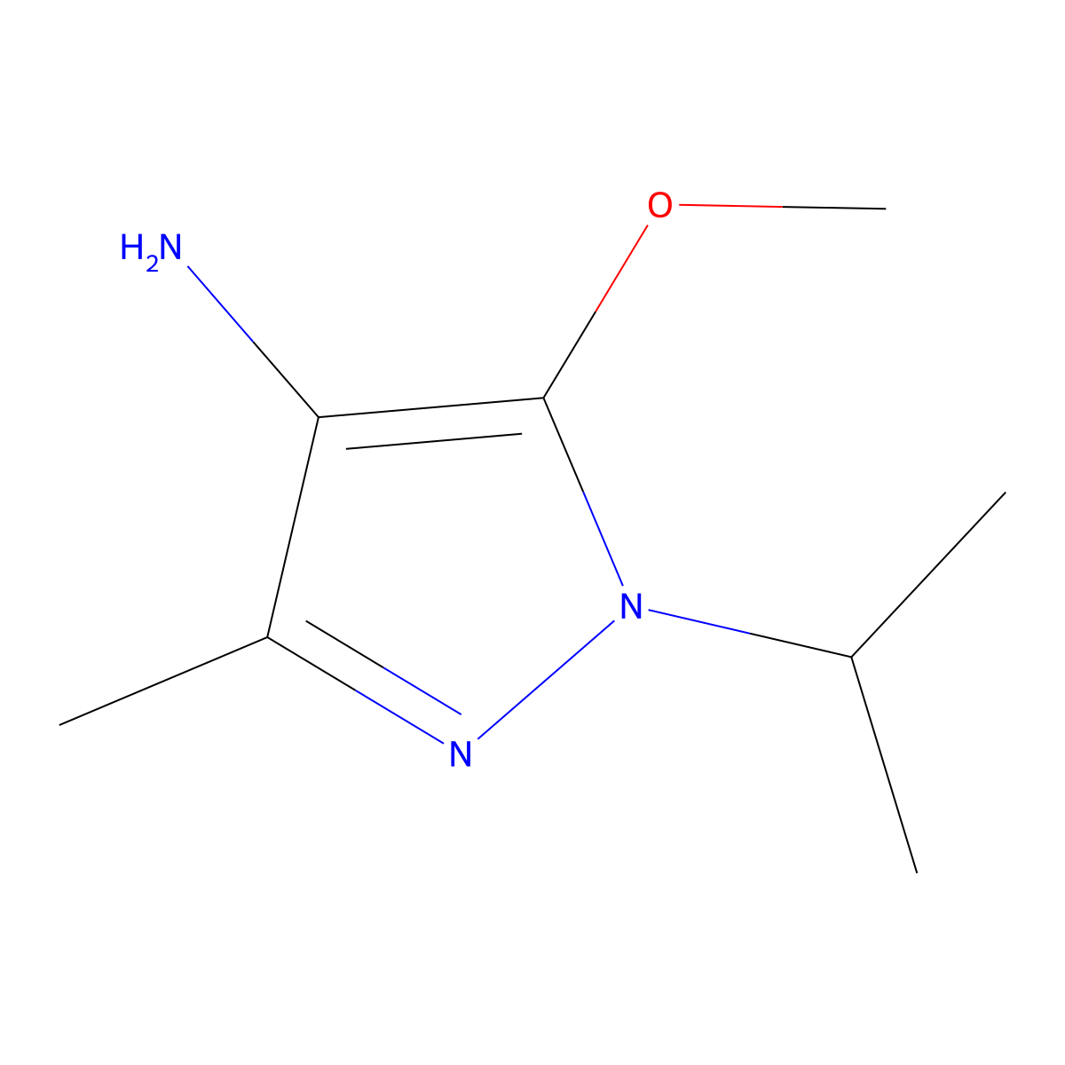 5-Methoxy-3-methyl-1-(propan-2-YL)-1H-pyrazol-4-amine molecular structure, CAS 1479643-16-7