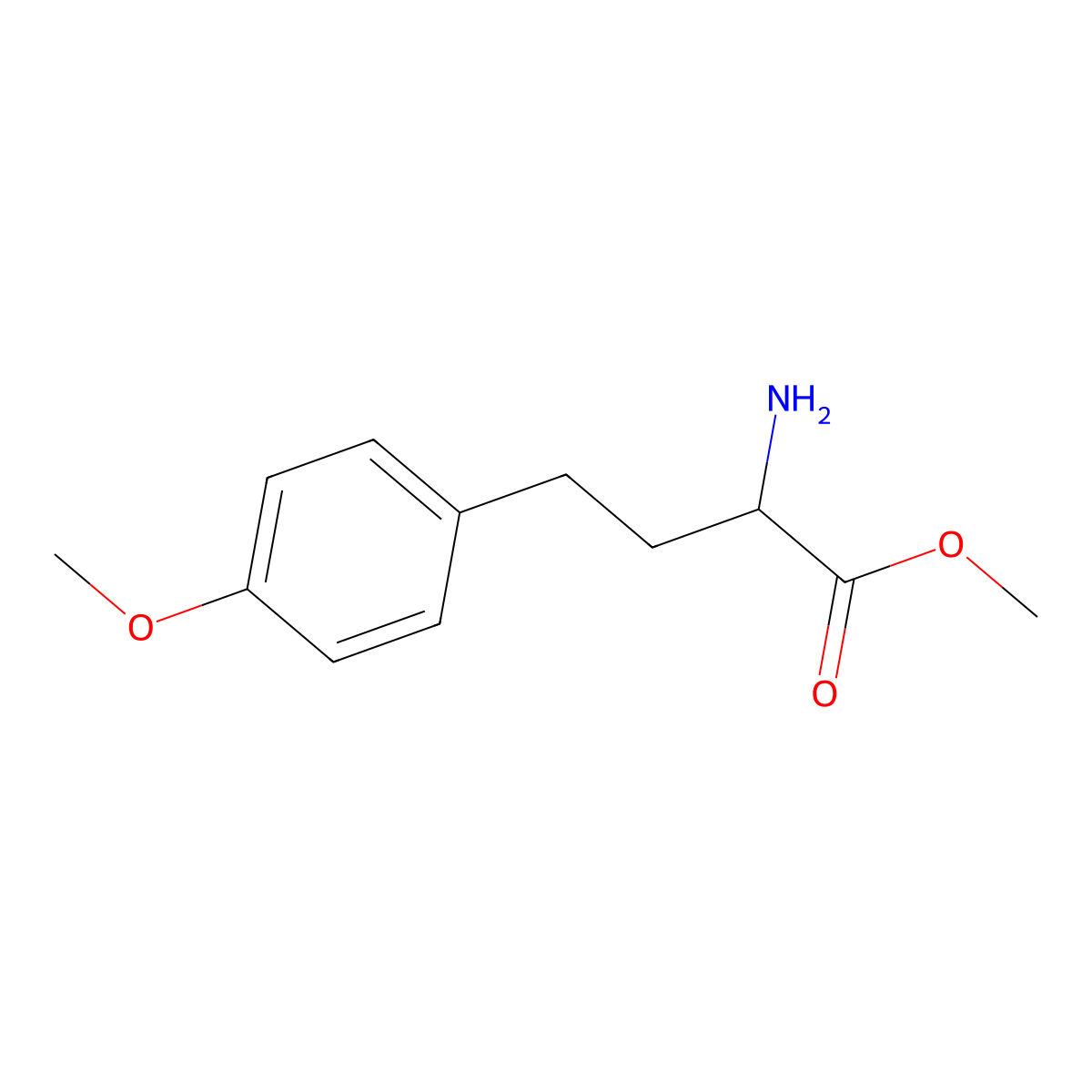 Methyl 2-amino-4-(4-methoxyphenyl)butanoate molecular structure, CAS 1479650-36-6