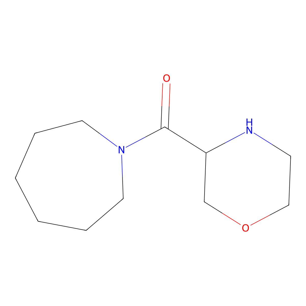 Azepan-1-yl(morpholin-3-yl)methanone molecular structure, CAS 1479651-37-0
