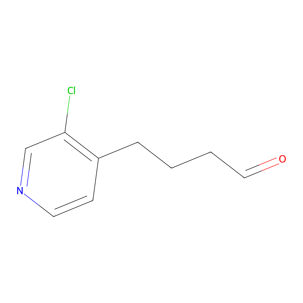 4-(3-Chloropyridin-4-yl)butanal molecular structure, CAS 1479653-90-1