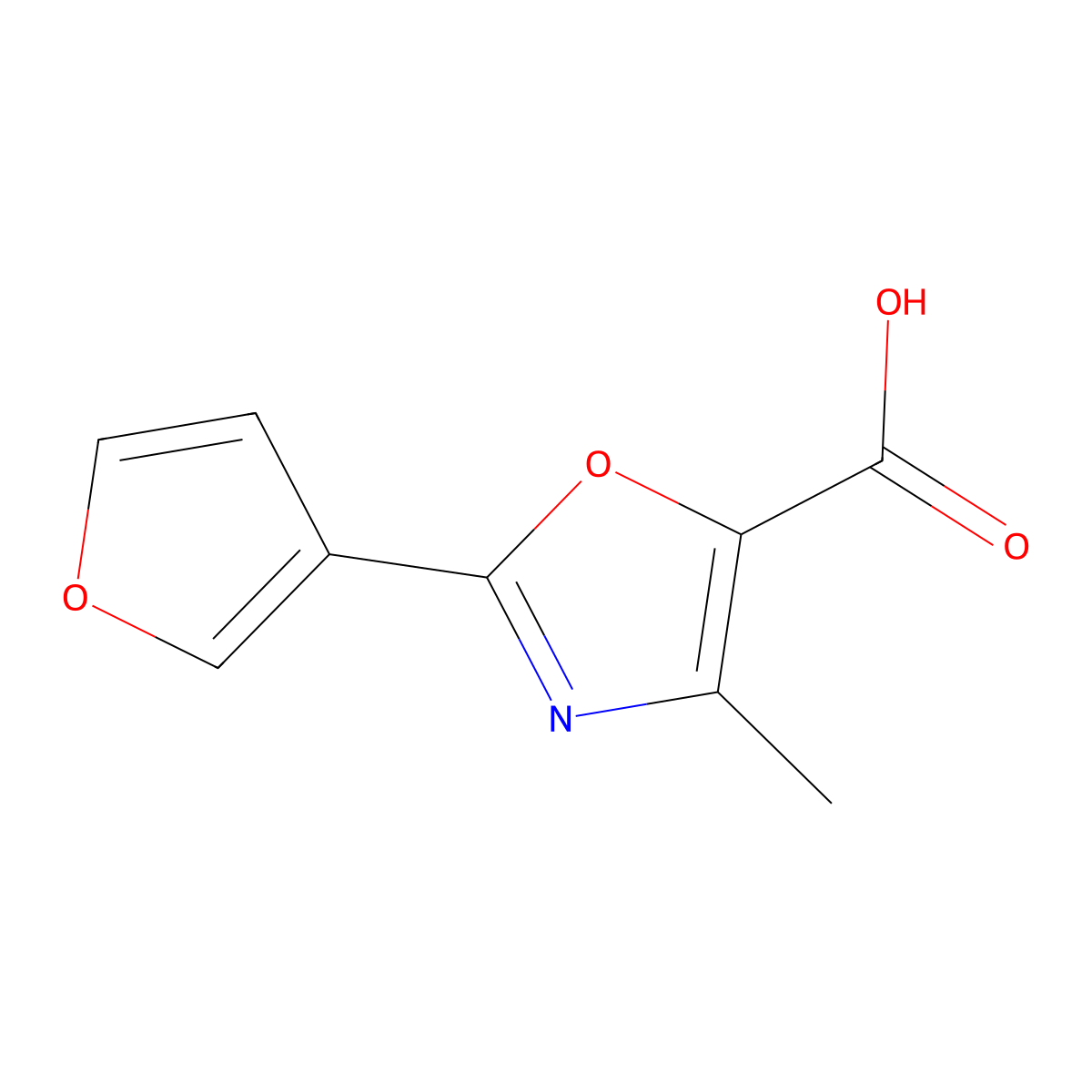 2-(Furan-3-yl)-4-methyl-1,3-oxazole-5-carboxylic acid molecular structure, CAS 1479658-65-5