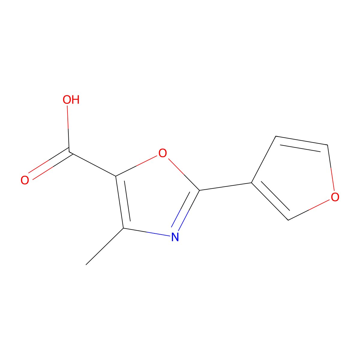 2-(Furan-3-yl)-4-methyl-1,3-oxazole-5-carboxylic acid molecular structure, CAS 1479658-65-5
