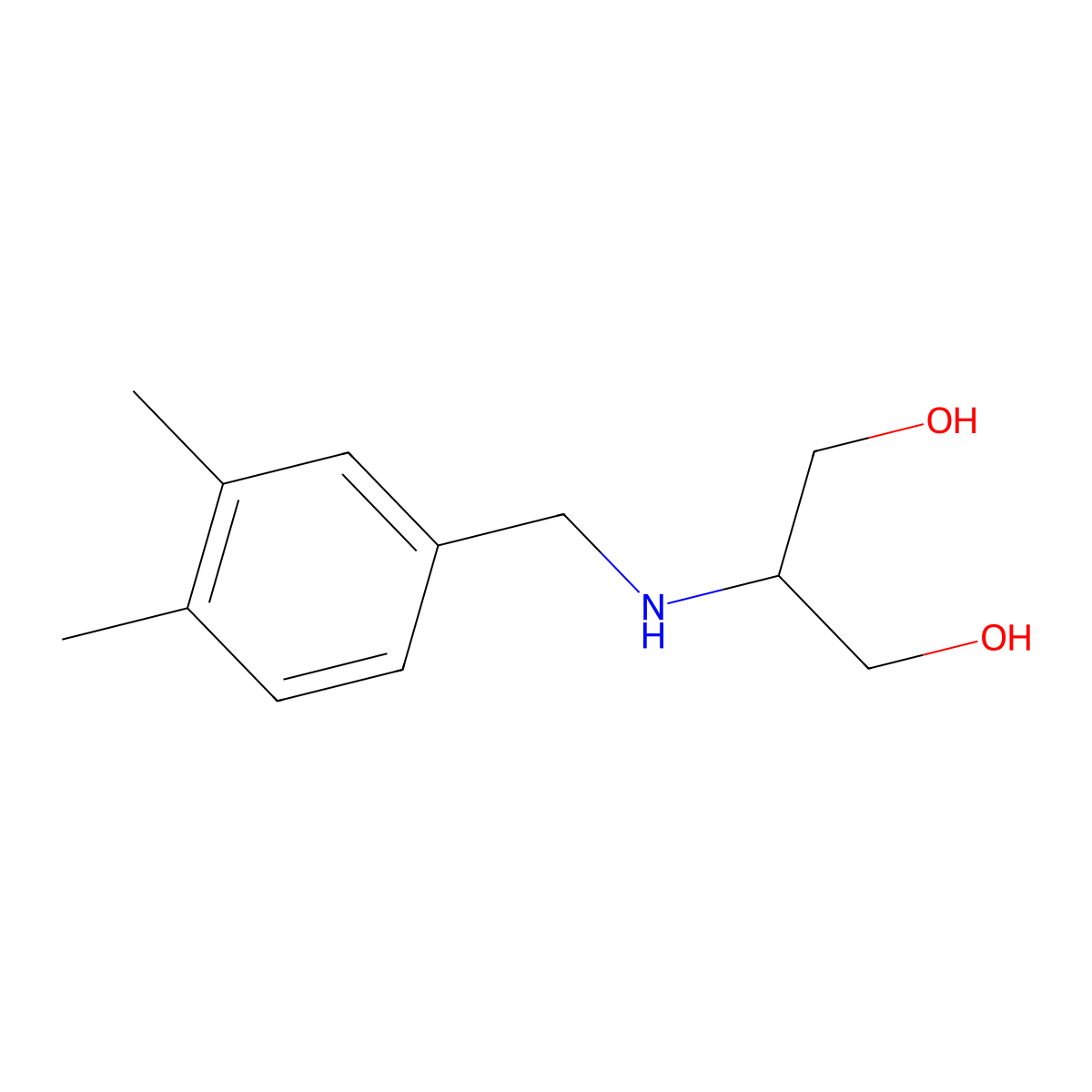 2-{[(3,4-Dimethylphenyl)methyl]amino}propane-1,3-diol molecular structure, CAS 1479683-68-5