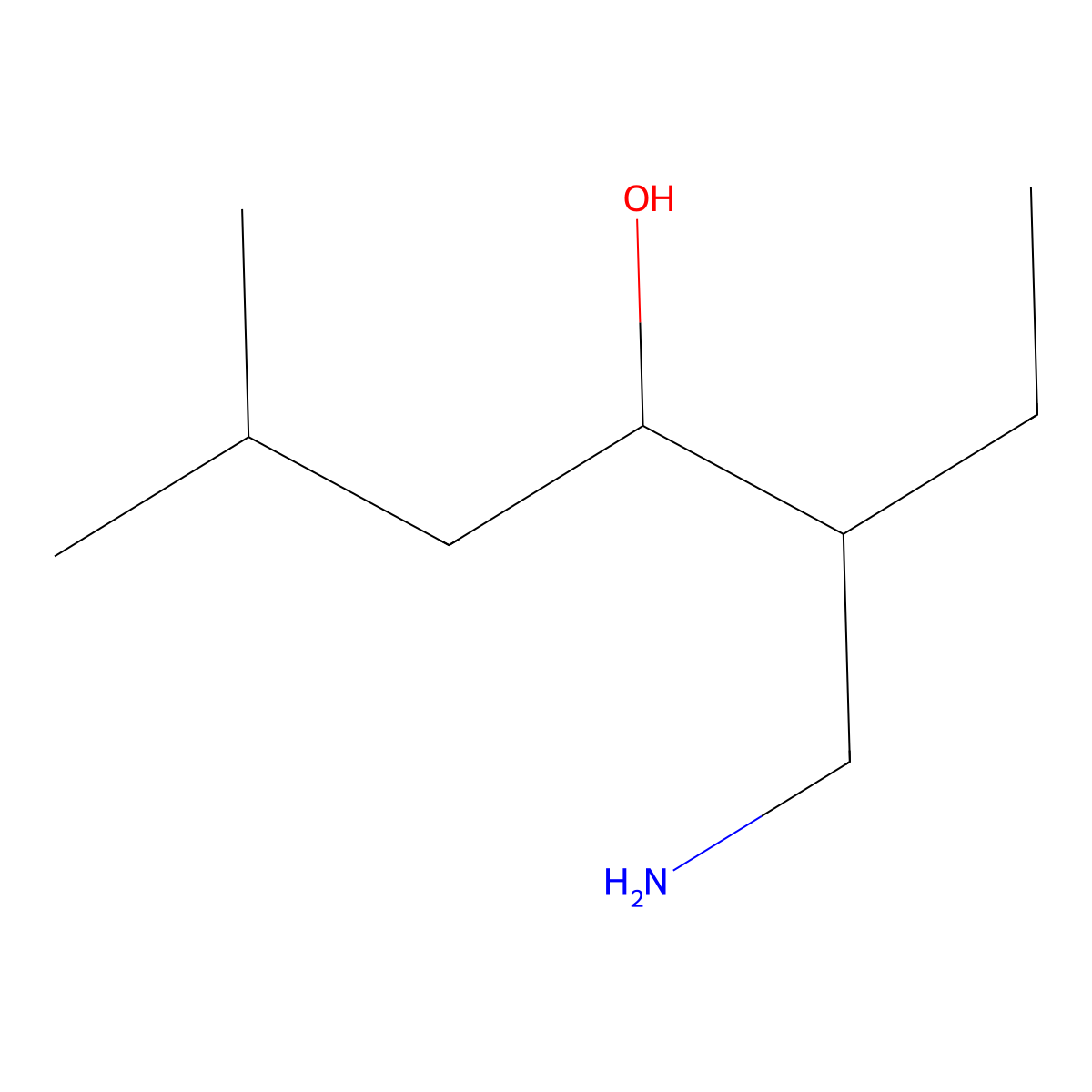 5-(Aminomethyl)-2-methylheptan-4-ol molecular structure, CAS 1479690-09-9