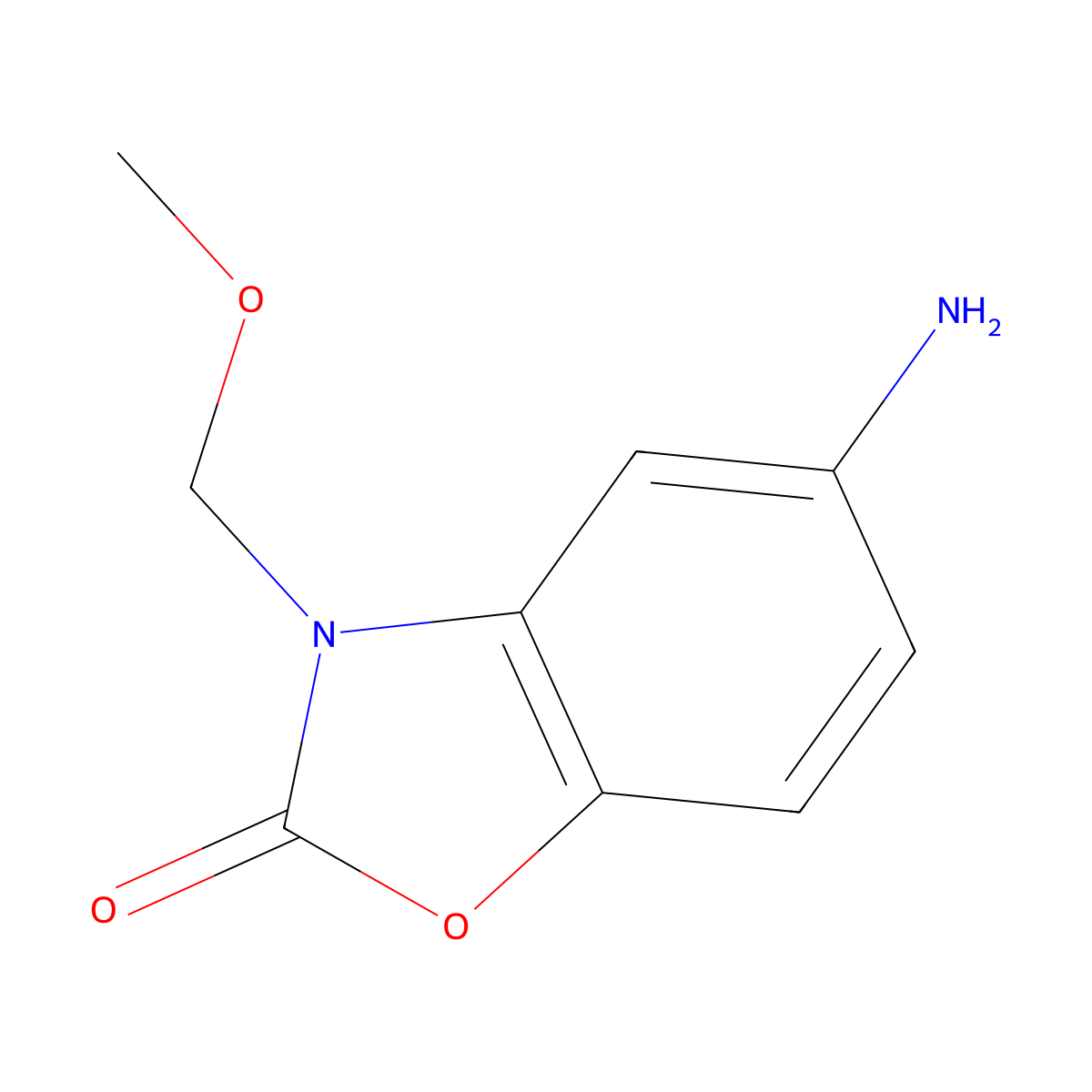 5-Amino-3-(methoxymethyl)-2,3-dihydro-1,3-benzoxazol-2-one molecular structure, CAS 1479692-42-6