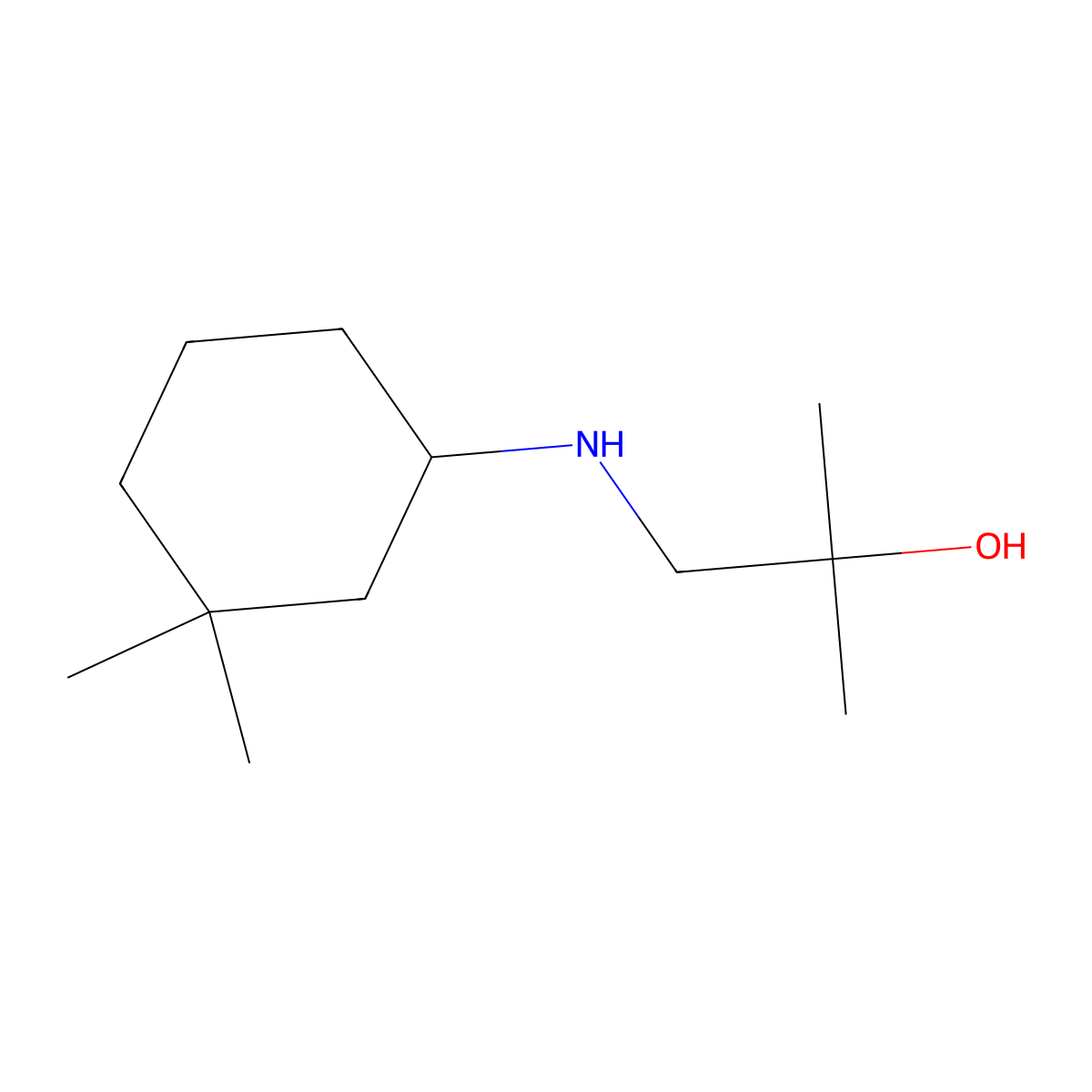 1-[(3,3-Dimethylcyclohexyl)amino]-2-methylpropan-2-ol molecular structure, CAS 1479693-29-2