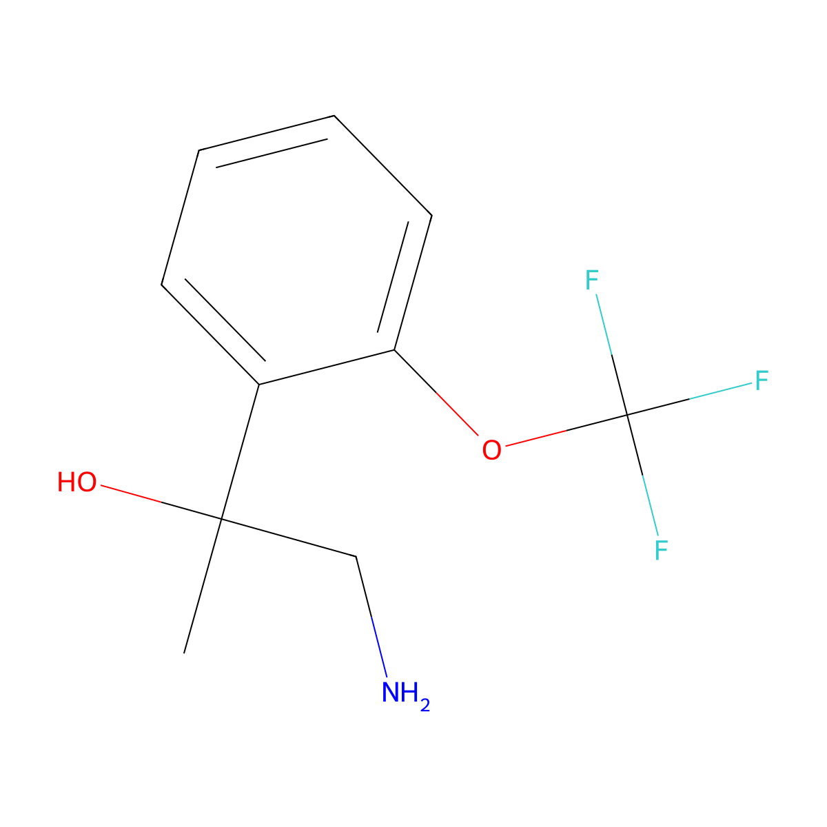 1-Amino-2-(2-(trifluoromethoxy)phenyl)propan-2-ol molecular structure, CAS 1479698-74-2