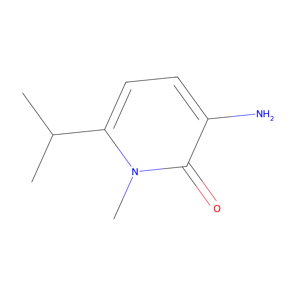 3-Amino-1-methyl-6-(propan-2-yl)-1,2-dihydropyridin-2-one molecular structure, CAS 1479704-79-4