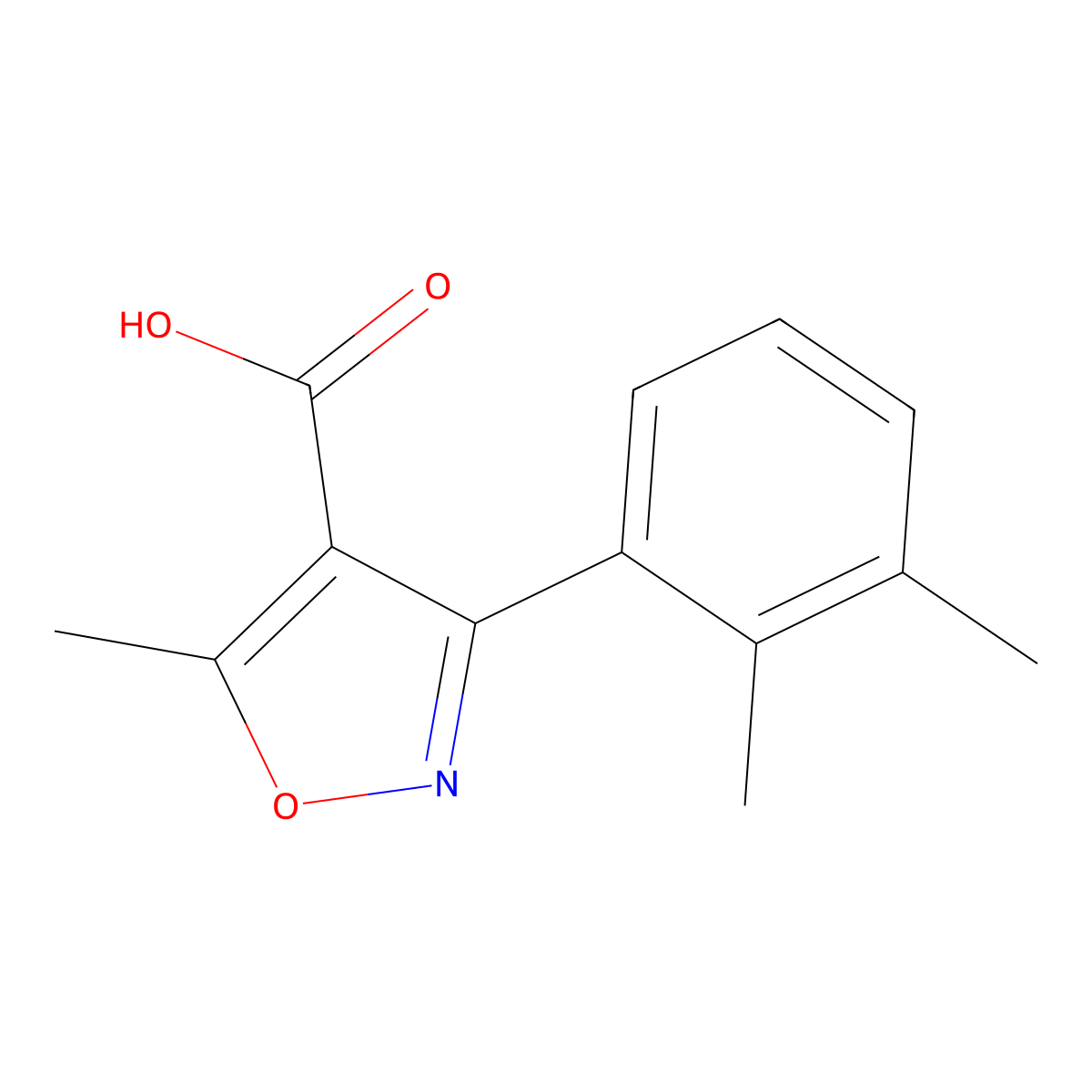 3-(2,3-Dimethylphenyl)-5-methylisoxazole-4-carboxylic acid molecular structure, CAS 1479706-08-5