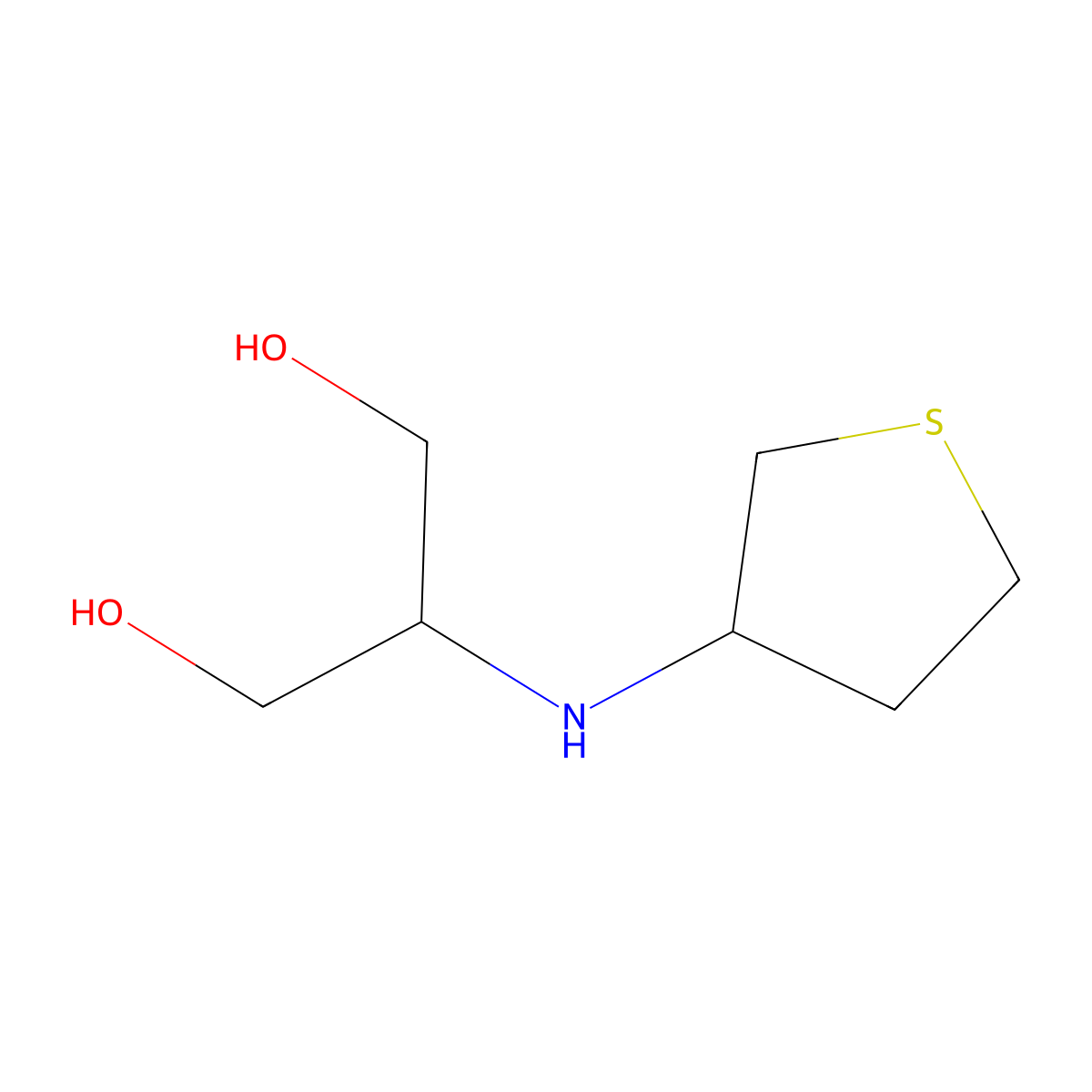 2-((Tetrahydrothiophen-3-yl)amino)propane-1,3-diol molecular structure, CAS 1479717-93-5