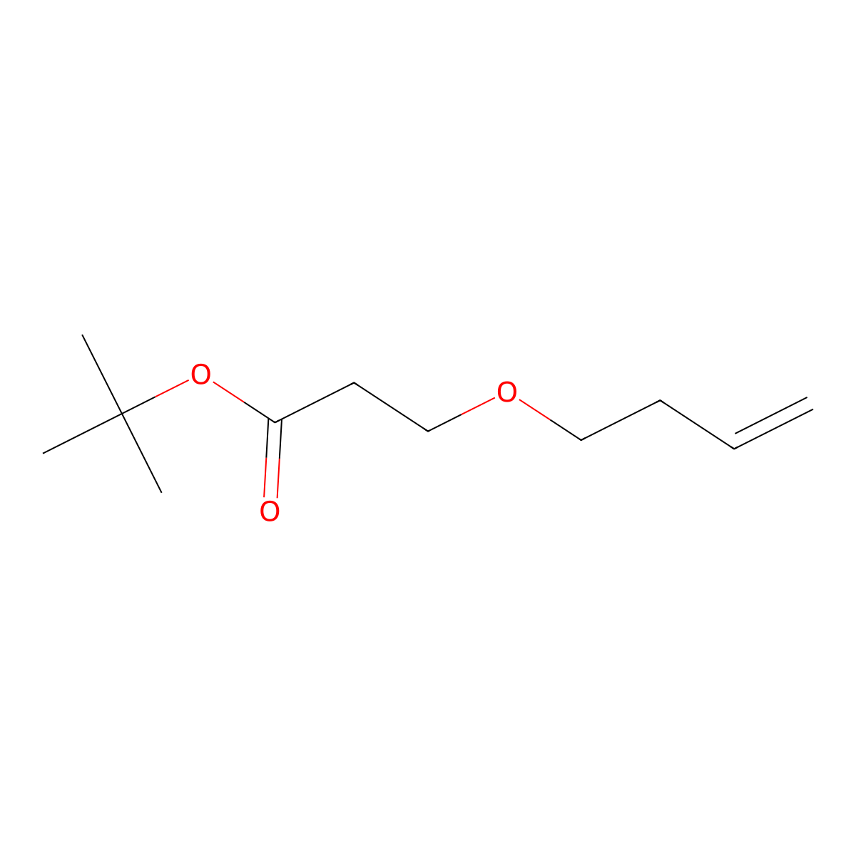Alkene-ethyl-PEG1-t-Butyl ester molecular structure, CAS 147972-34-7