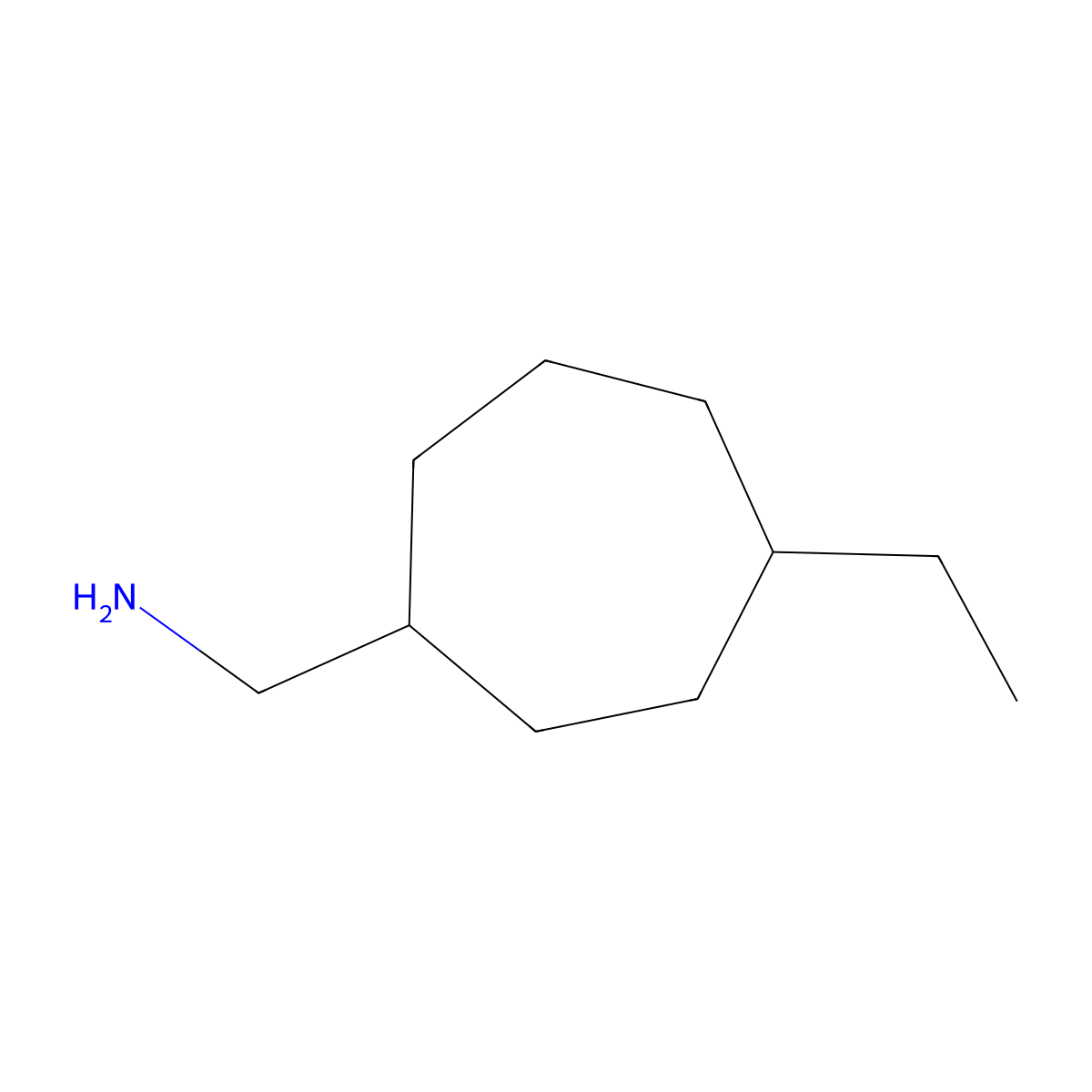 (4-Ethylcycloheptyl)methanamine molecular structure, CAS 1479745-42-0