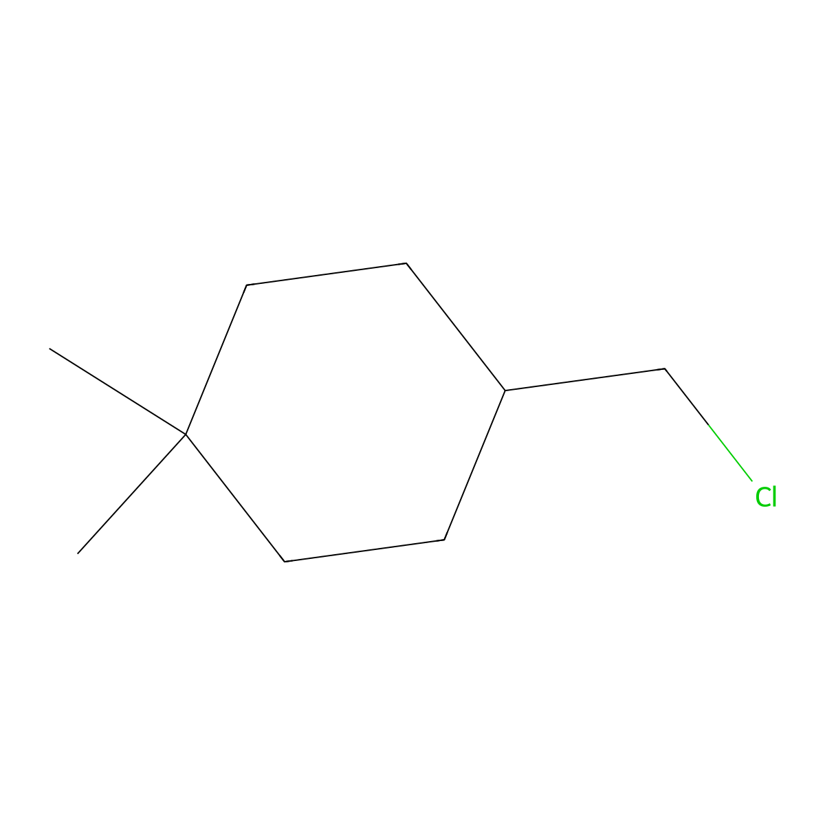 4-(Chloromethyl)-1,1-dimethylcyclohexane molecular structure, CAS 1479747-36-8