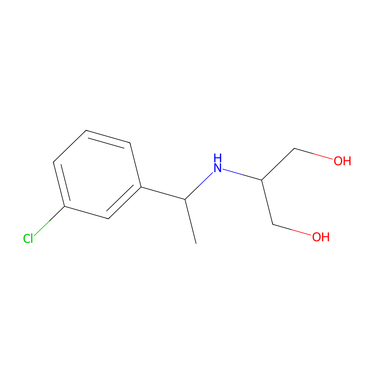 2-{[1-(3-Chlorophenyl)ethyl]amino}propane-1,3-diol molecular structure, CAS 1479749-11-5