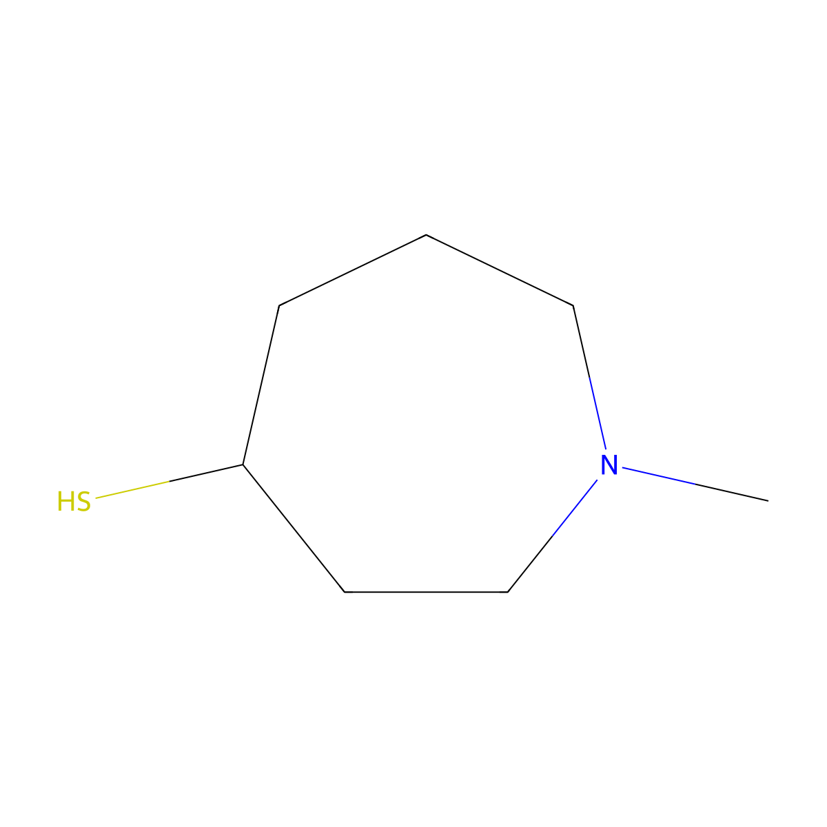 1-Methylazepane-4-thiol molecular structure, CAS 1479767-60-6