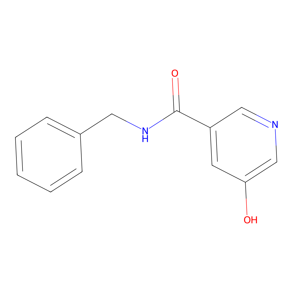 N-Benzyl-5-hydroxynicotinamide molecular structure, CAS 1479772-40-1