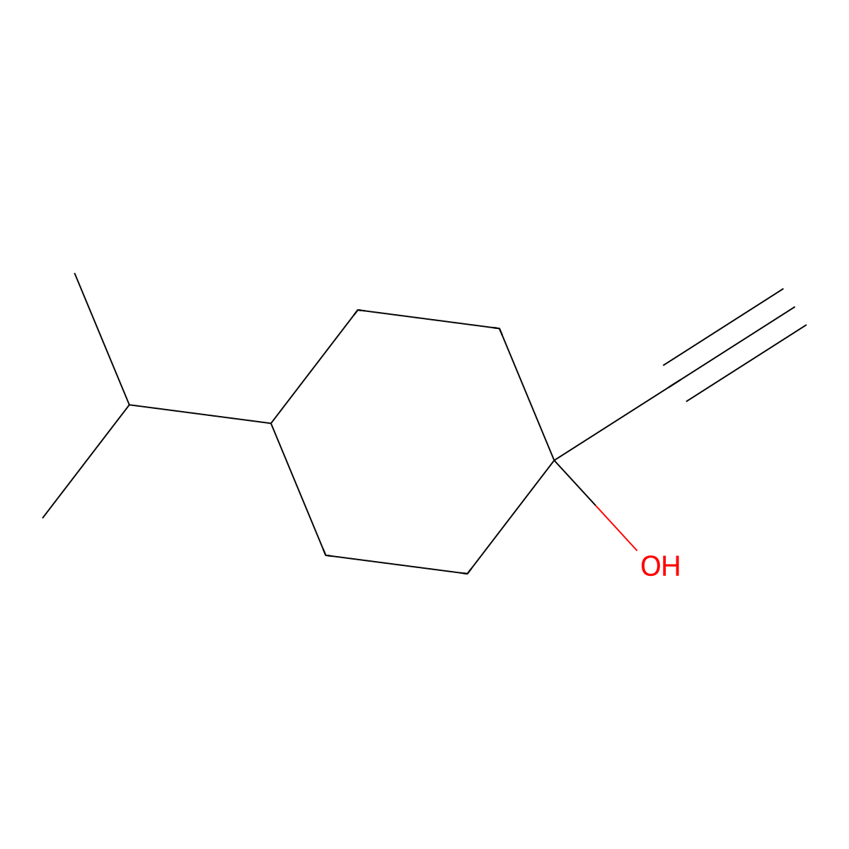 1-Ethynyl-4-(propan-2-YL)cyclohexan-1-OL molecular structure, CAS 1479790-44-7