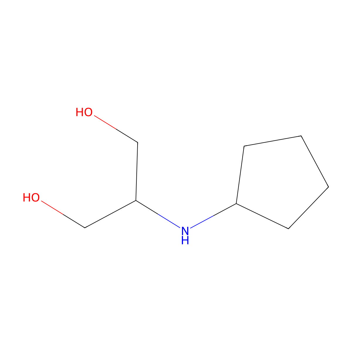 2-(Cyclopentylamino)propane-1,3-diol molecular structure, CAS 1479795-59-9