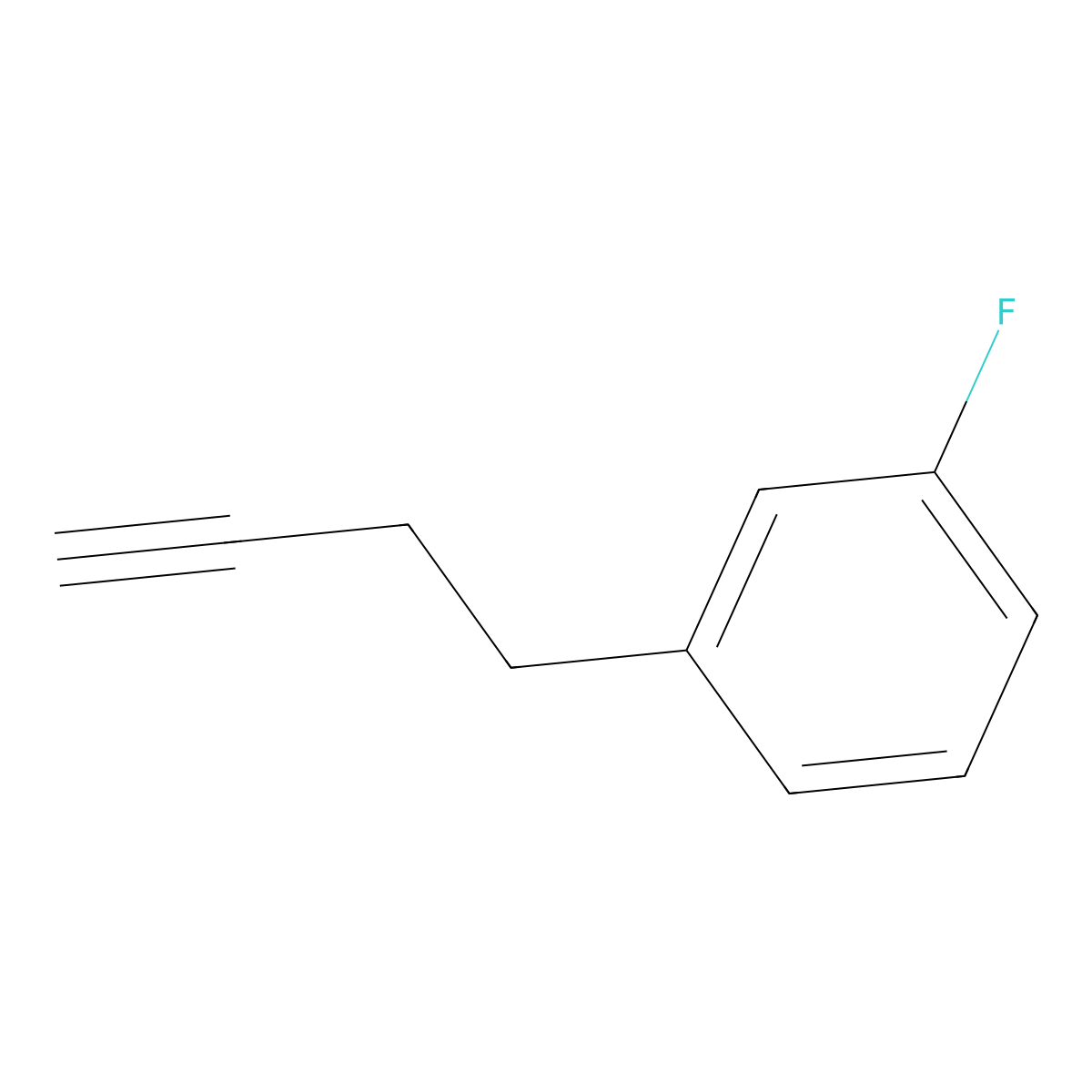 1-(But-3-yn-1-yl)-3-fluorobenzene molecular structure, CAS 1479810-43-9
