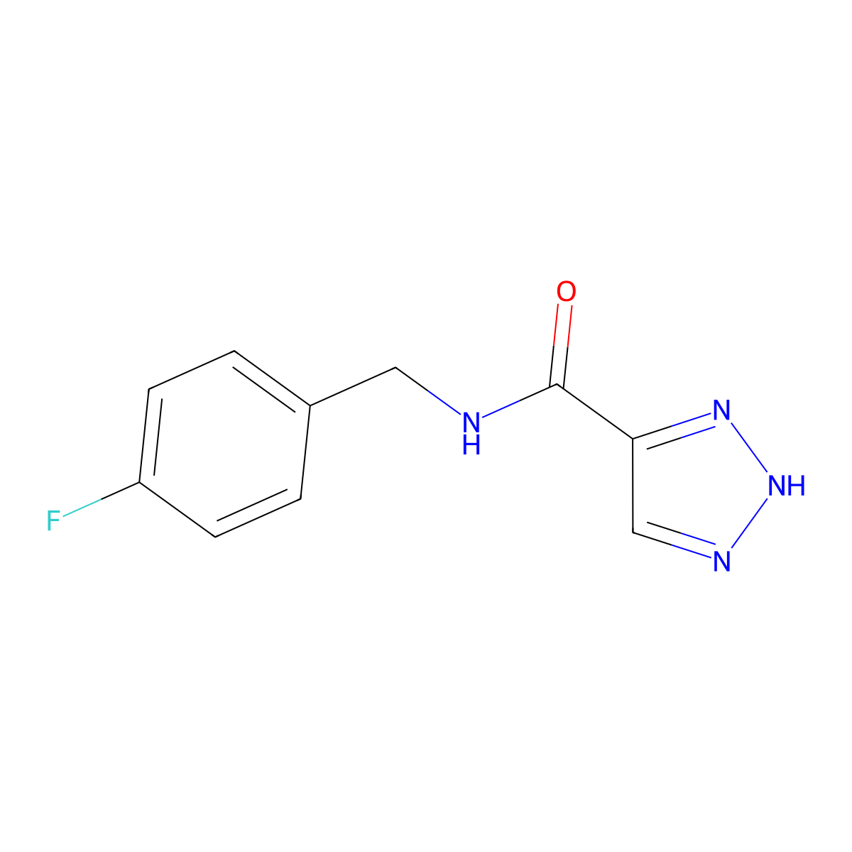 N-(4-fluorobenzyl)-1H-1,2,3-triazole-5-carboxamide molecular structure, CAS 1479813-00-7
